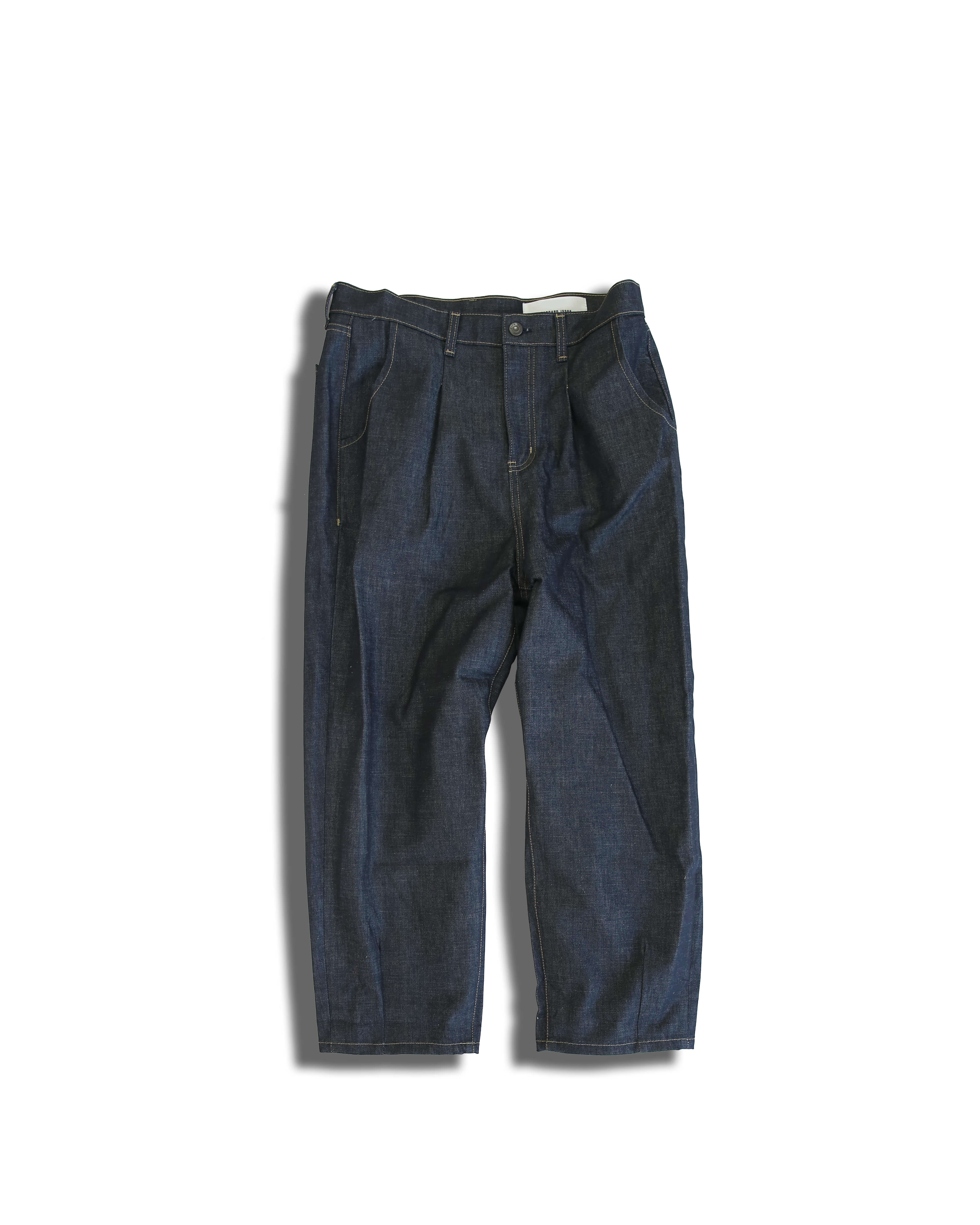 Semi-Wide Raw Denim Pants (Raw Denim)