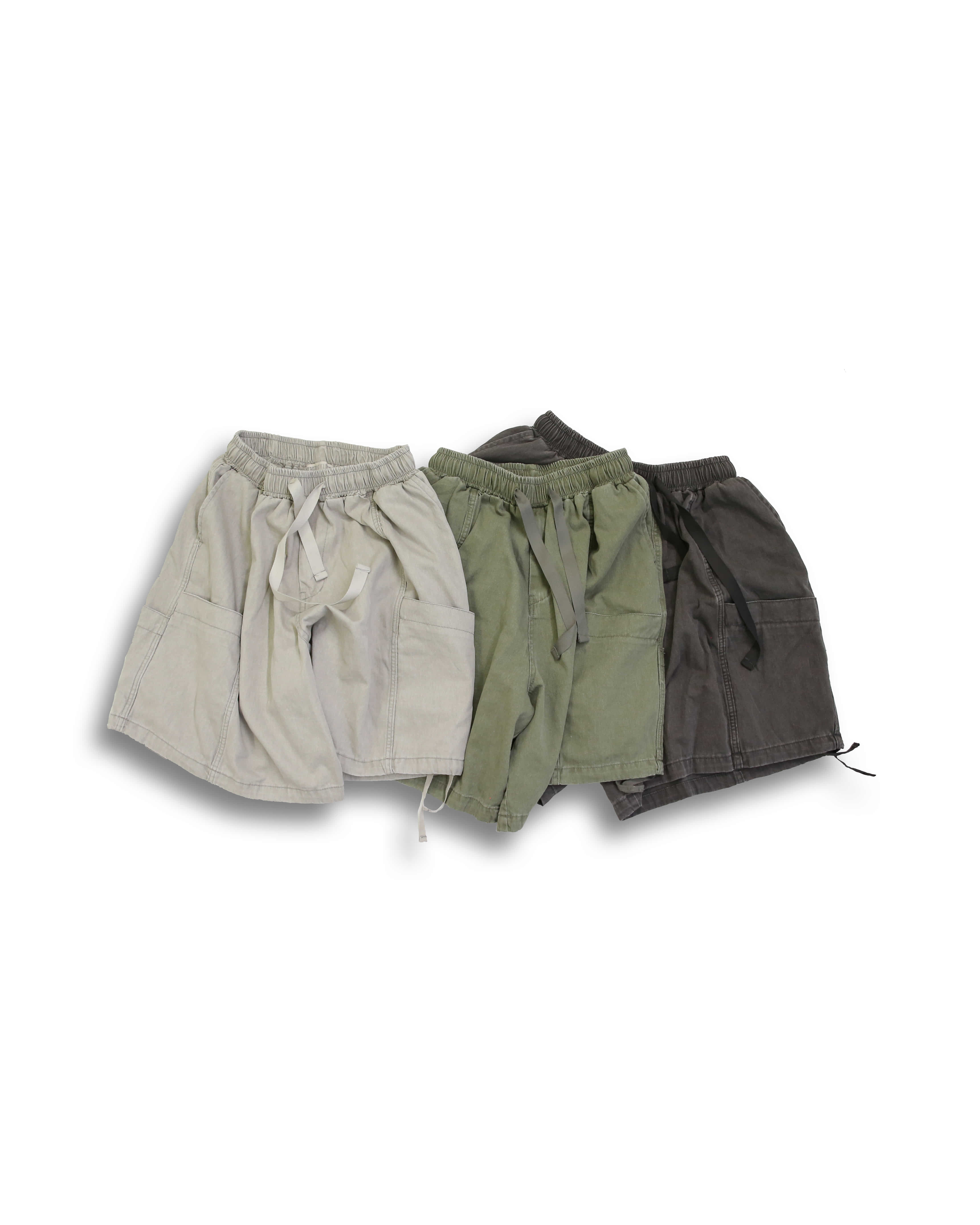 Multi Pocket Cargo Shorts (Light Gray/Khaki/Charcoal)