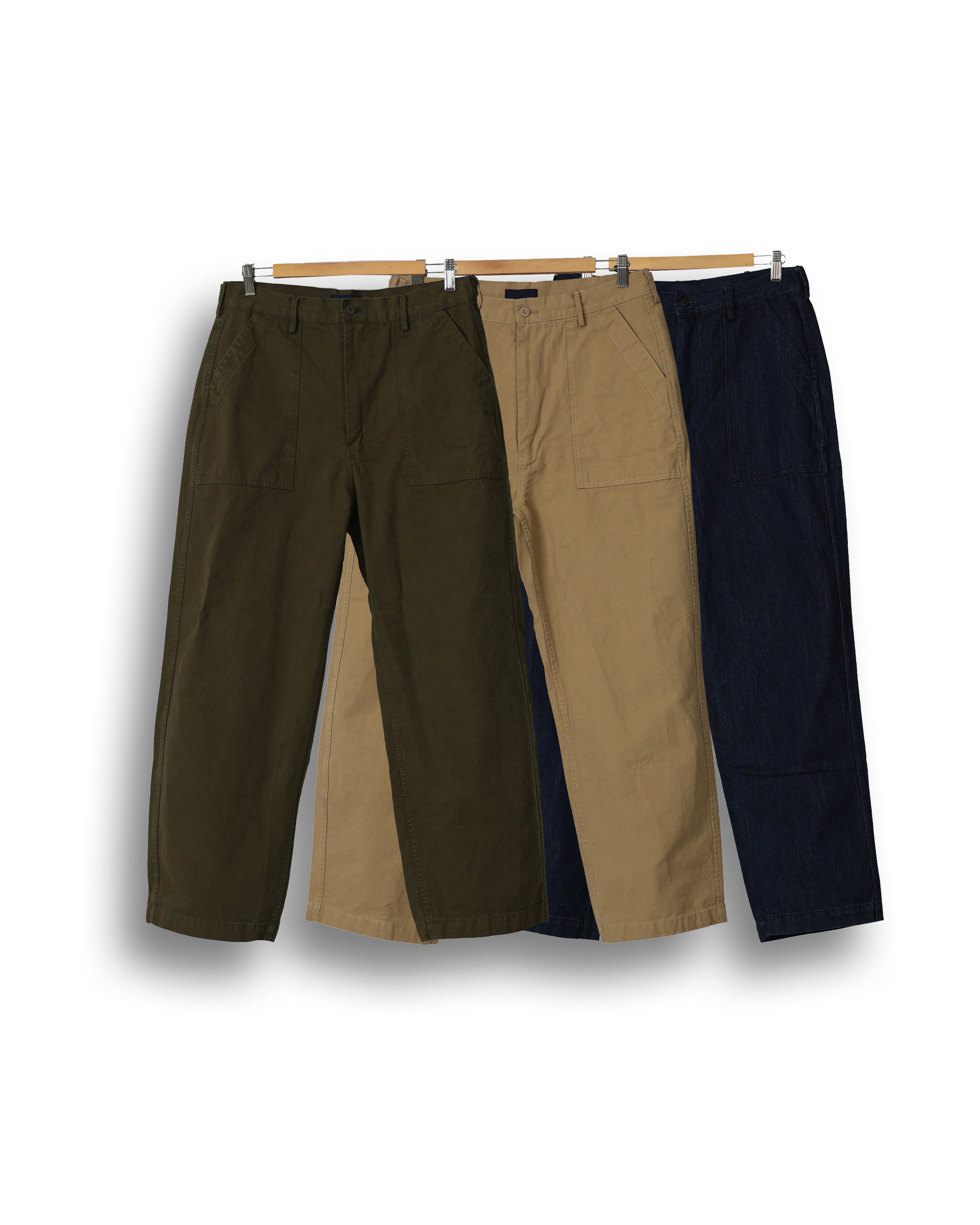 RACOO Basic Density Fatigue Pants (Blue Denim/Khaki/Beige)