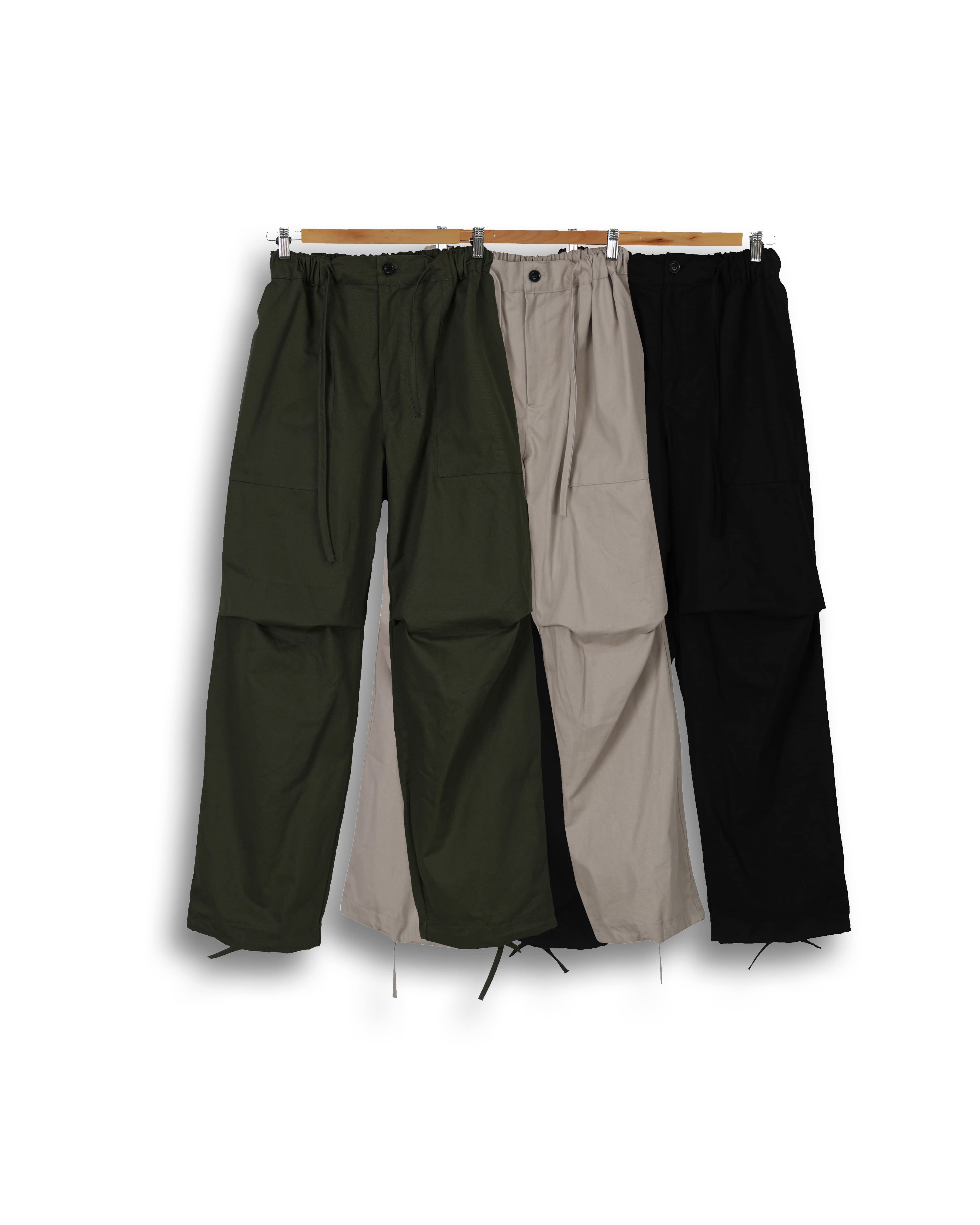 SMITH M-65 Pleats Wide Chino Pants (Black/Khaki/Beige)