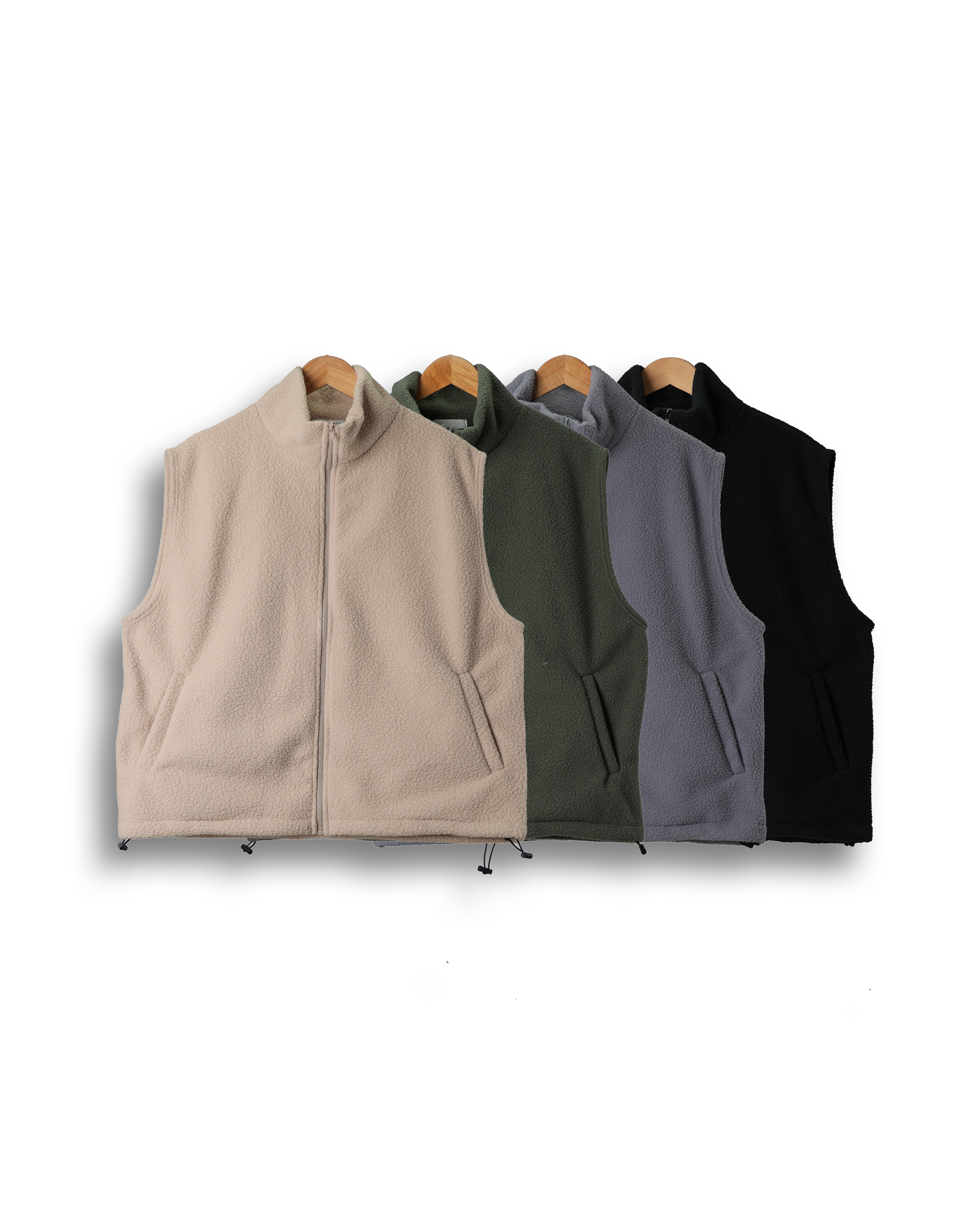 PCENT Urban Fleece Drop Vest (Black/Gray/Olive/Beige)