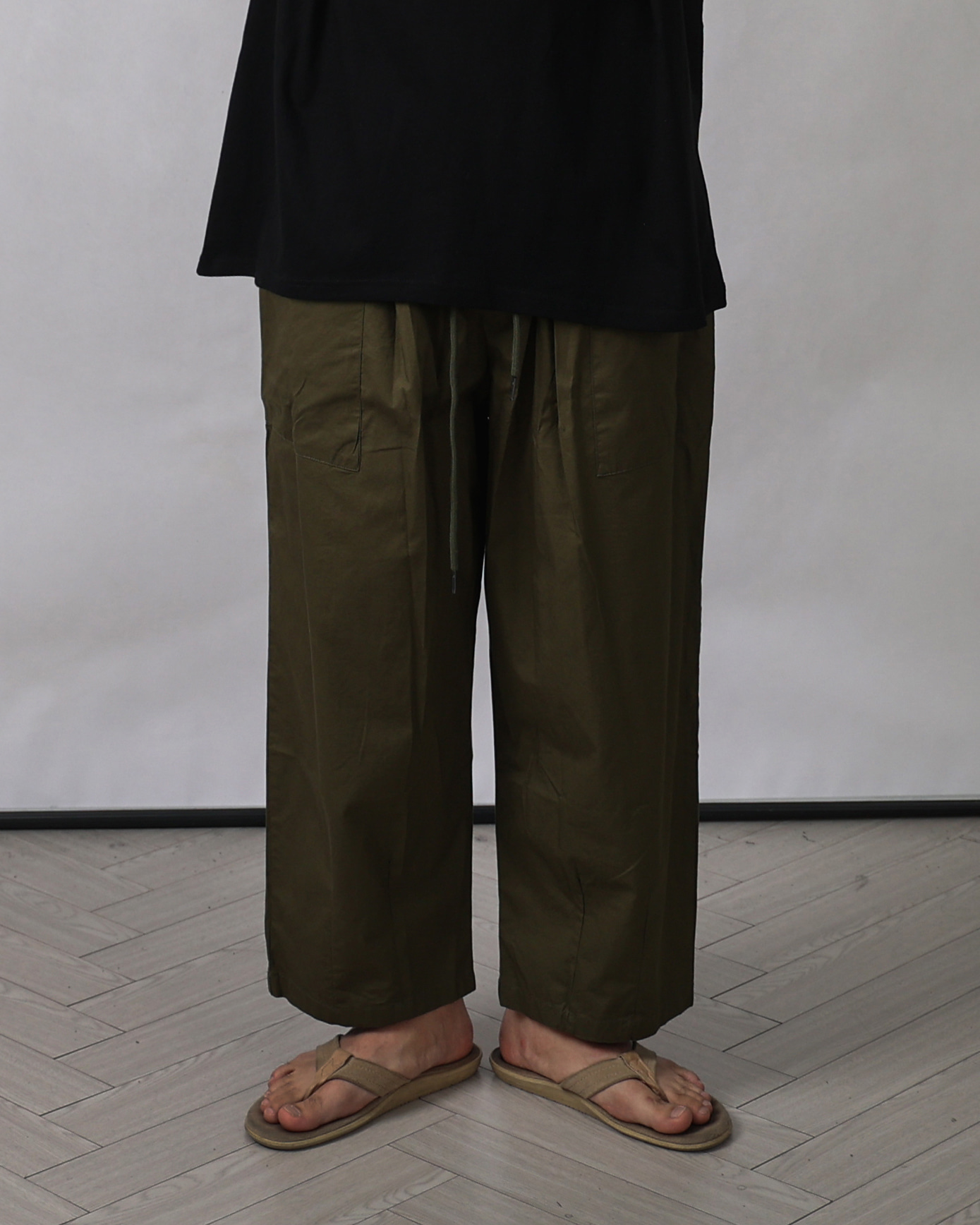 RPEN Big Pocket Easy Wide Pants (Black/Khaki/Ivory)