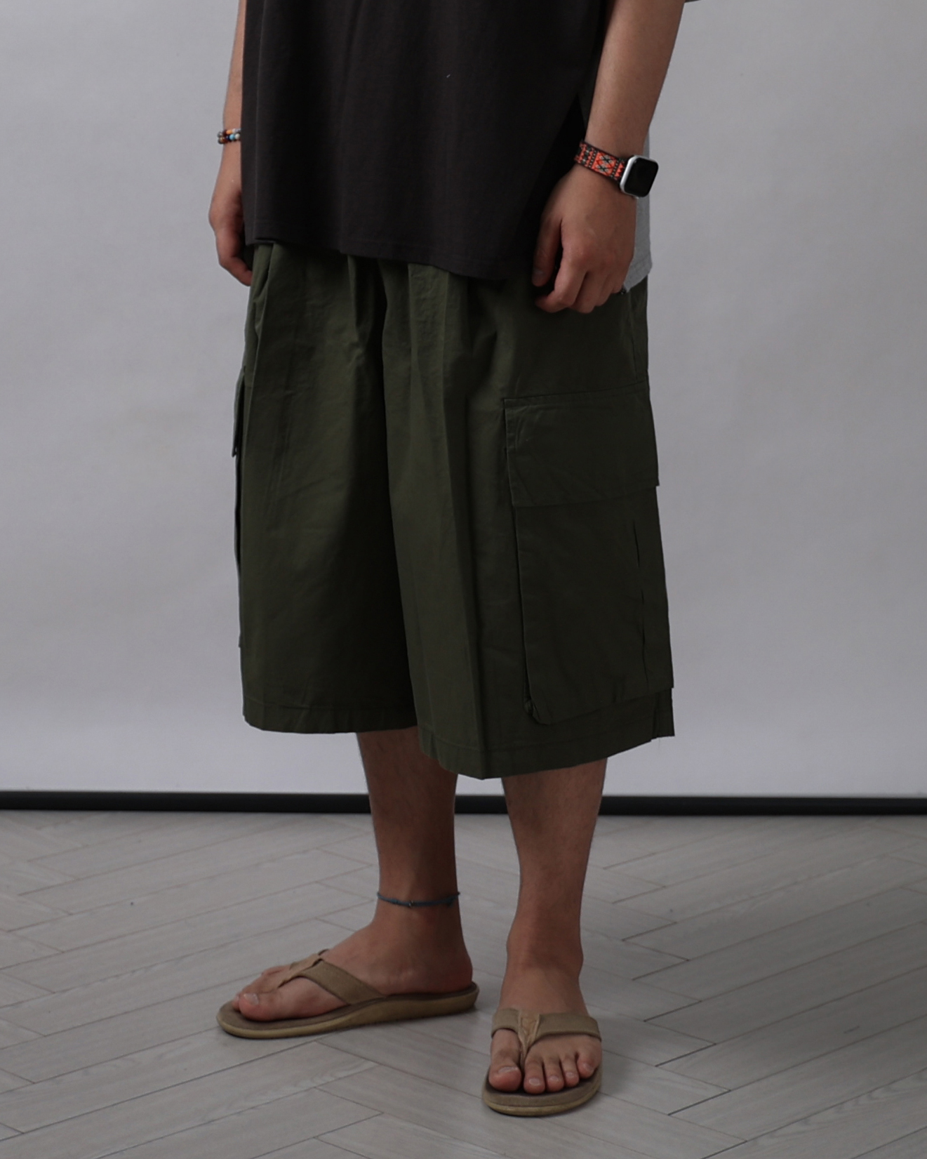 MYPEO 9478 Maxi 8th Cargo Loose Pants (Black/Charcoal/Brown/Olive)