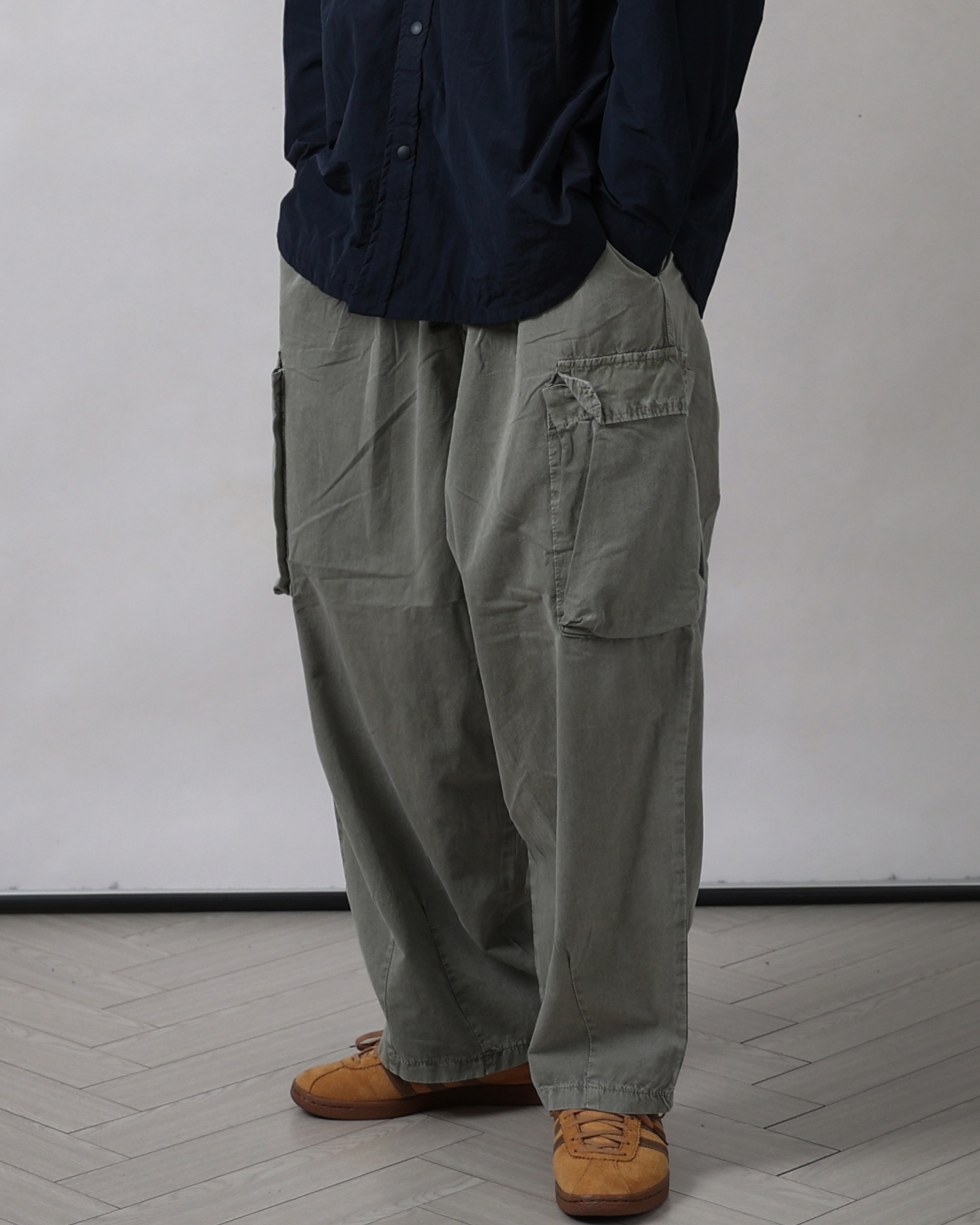 RPEN 525-6 Vintage Cargo Balloon Pants (Charcoal/Olive)