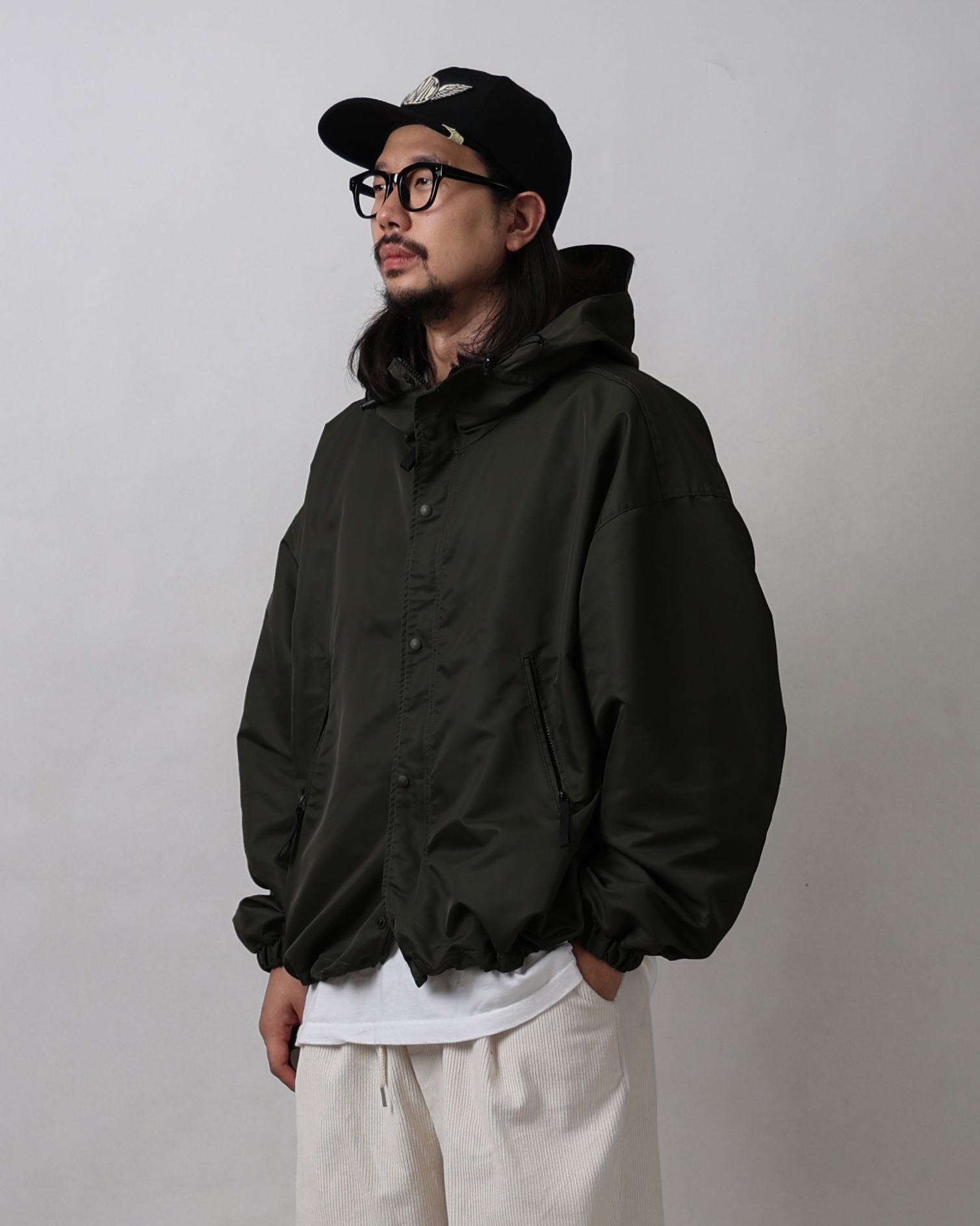 LUSS Paper Daily Over Wind Zip Jacket (Black/Olive/Burgundy/Light Gray)