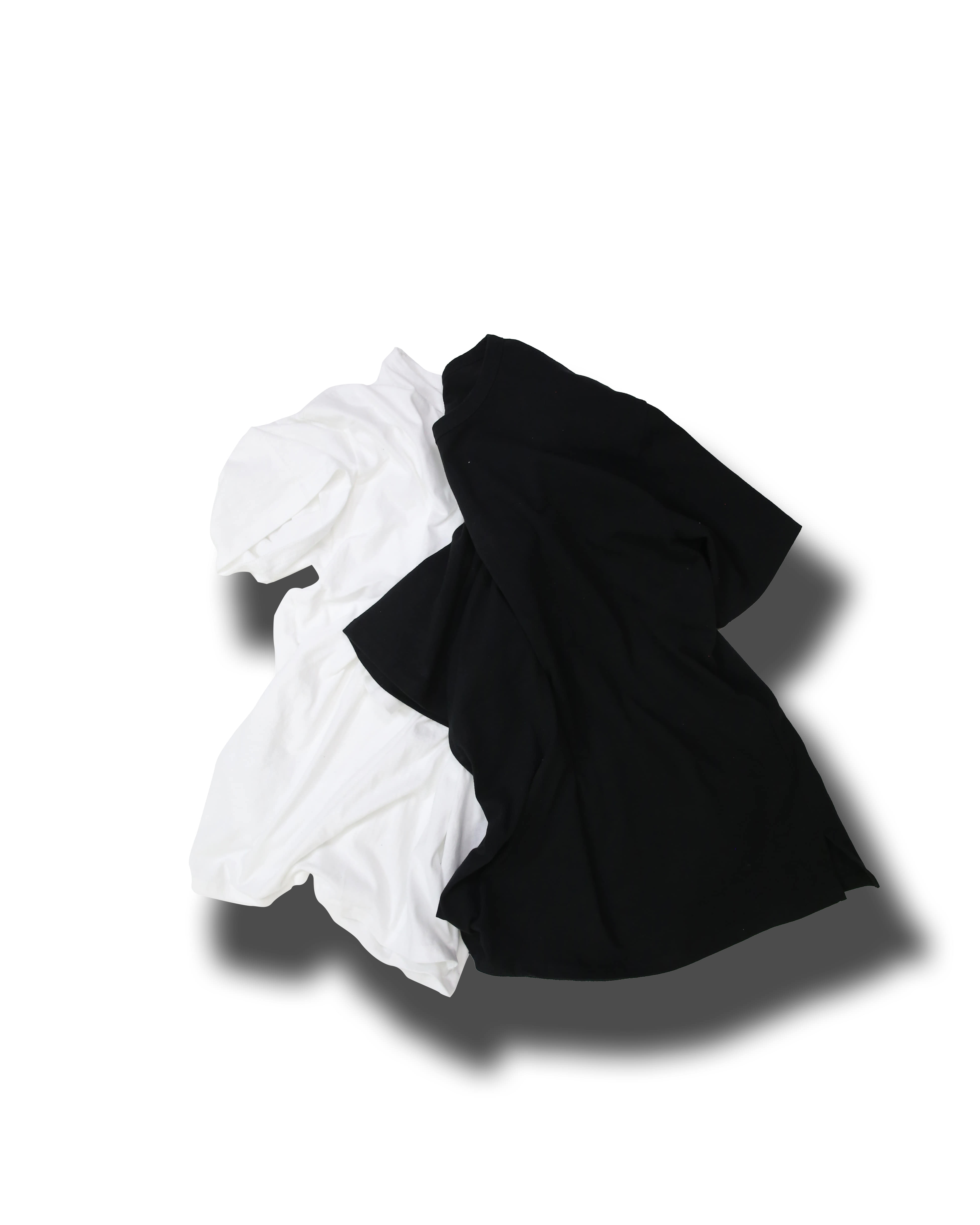 Layered Basic T-Shirts (White/Black)