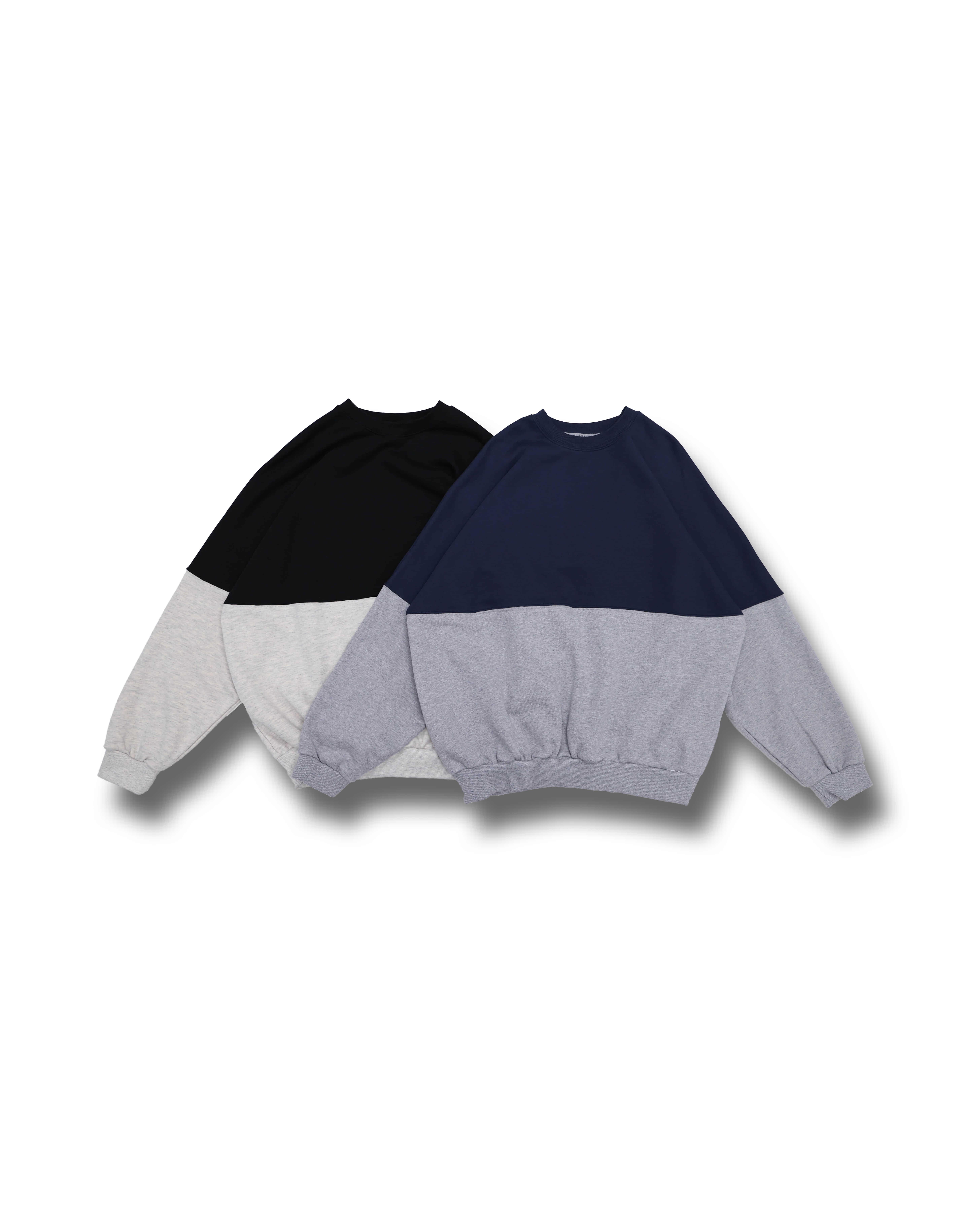 CON Two Color Sweat Shirts (Black/Navy)