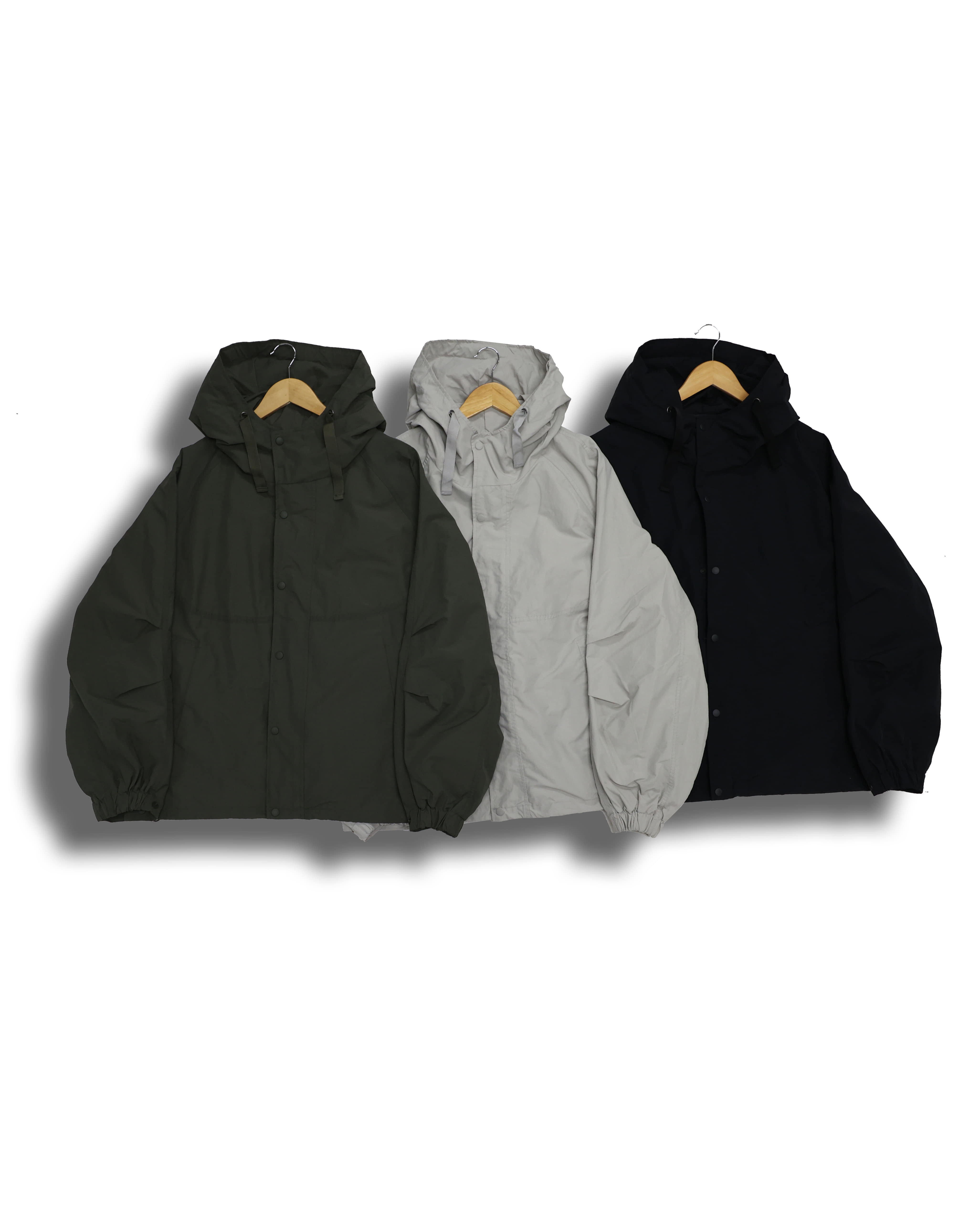FARM Military Hoodied Wind Jacket (Black/Khaki/Gray)