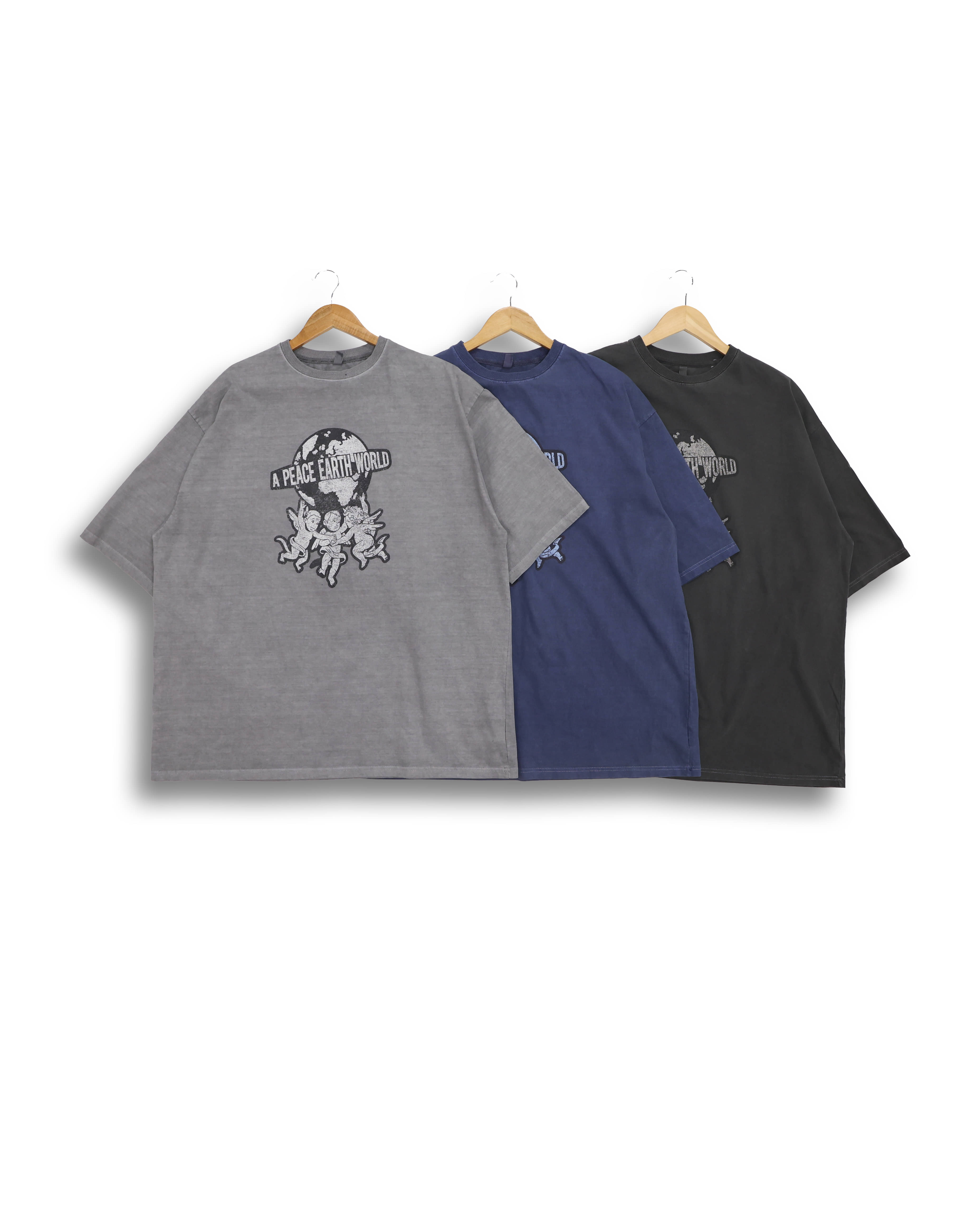 CON Universal Pigment T Shirts (Charcoal/Navy/Gray)