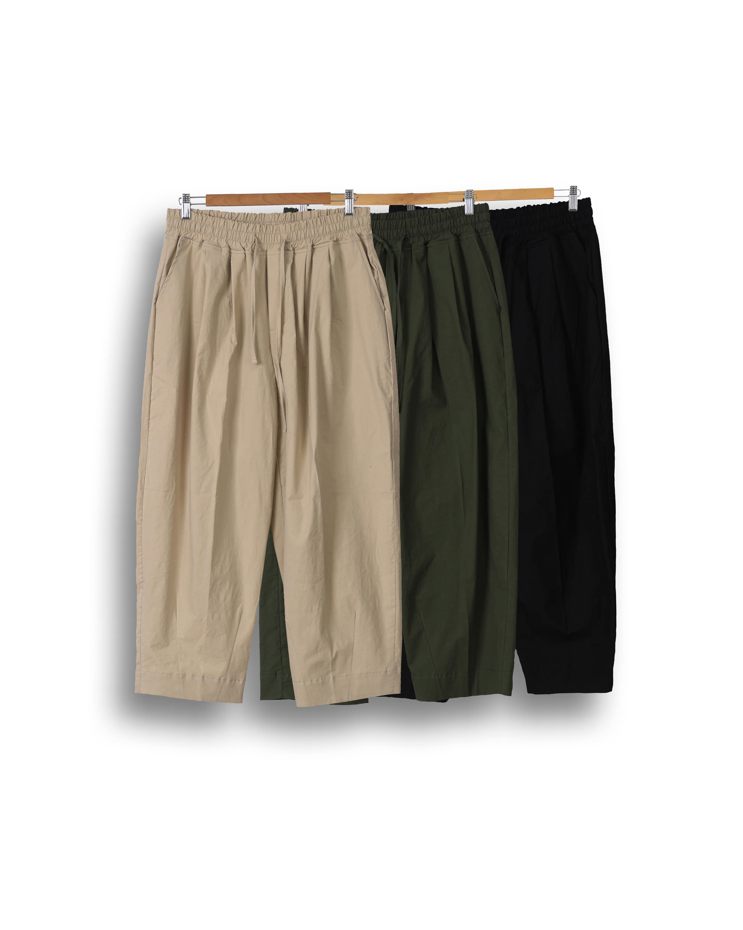 RARE Two Tuck Wide Bk Pants (Black/Khaki/Beige)