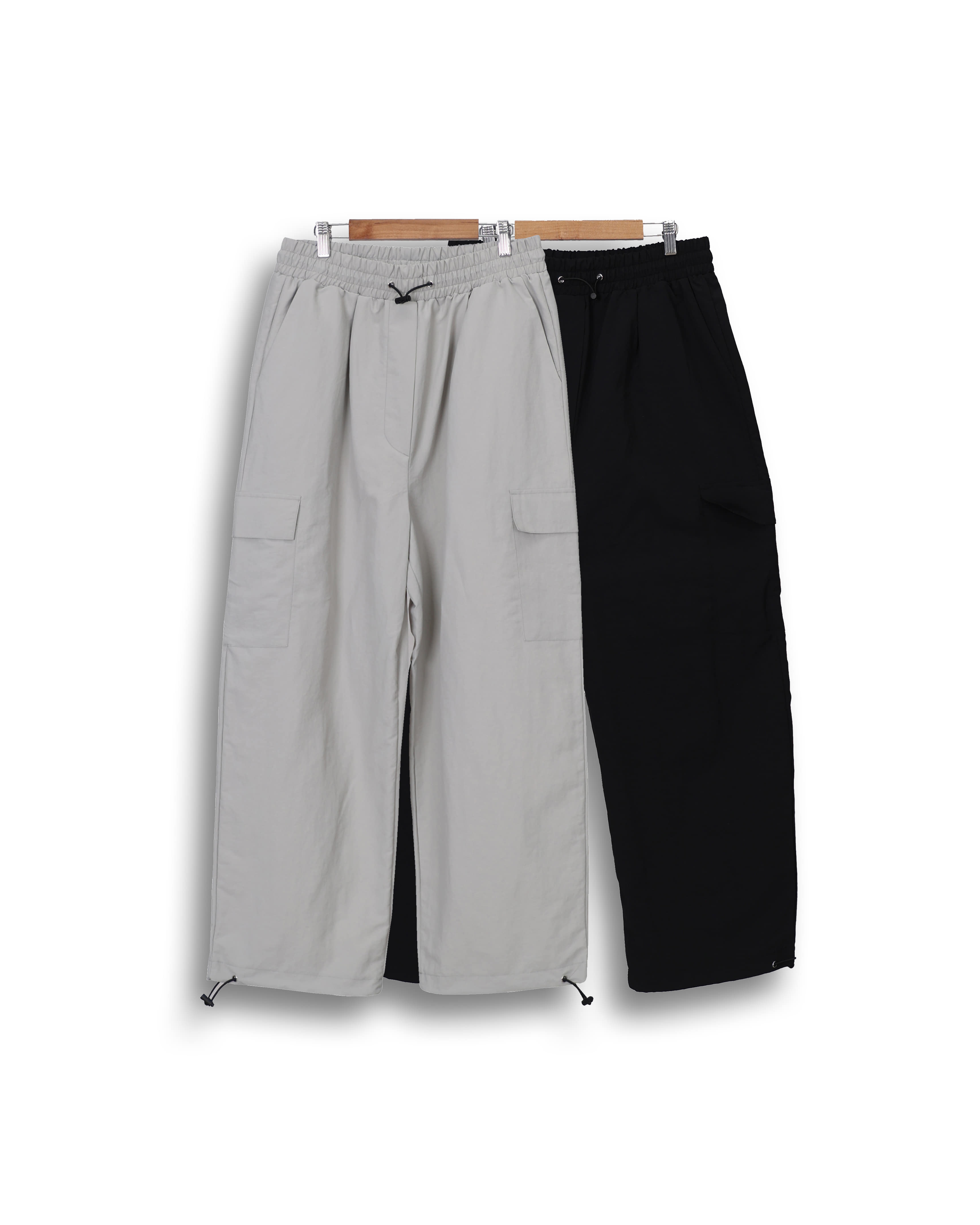 DENE Simple String Nylon Pants (Black/Gray)