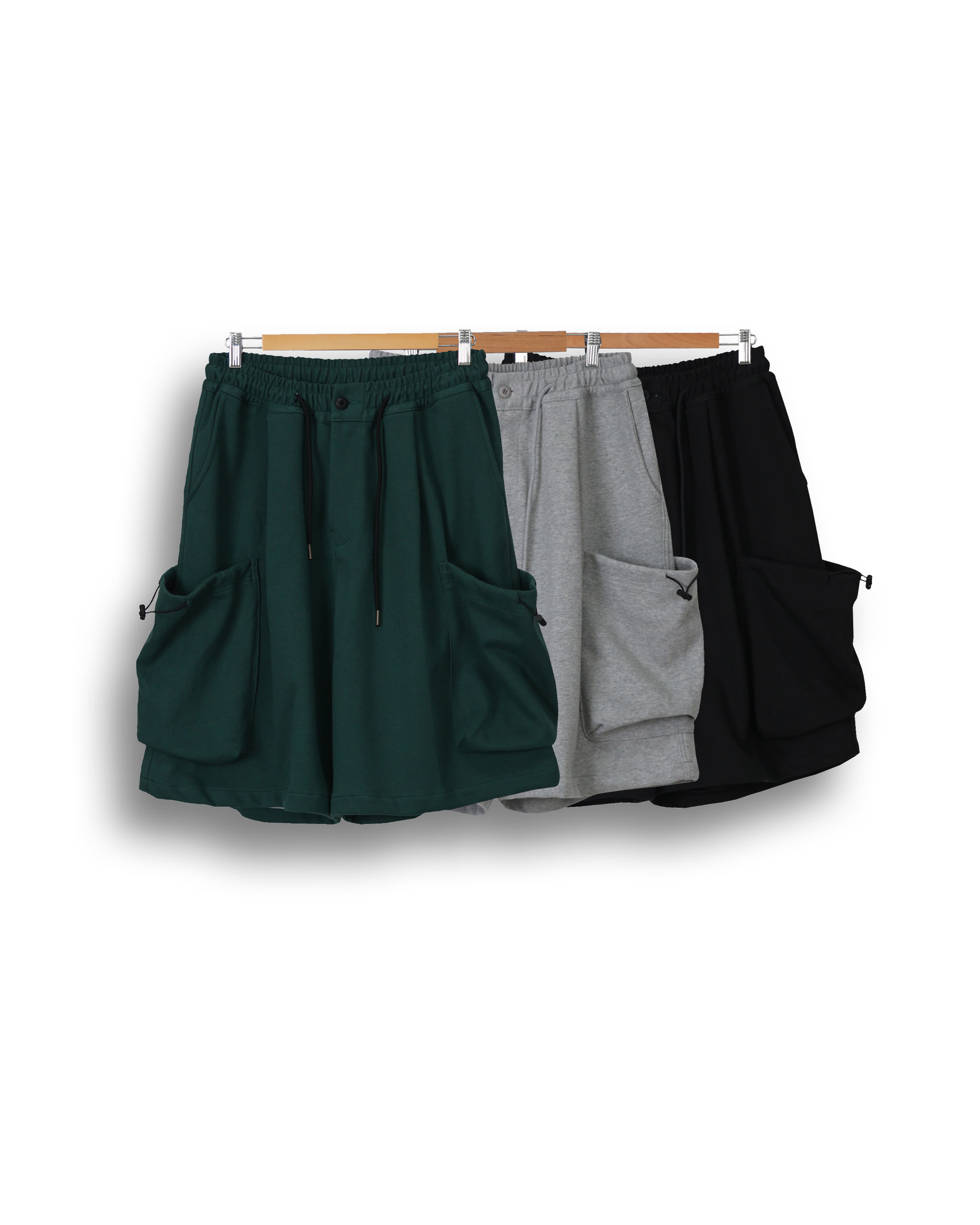 OTHER 775 String Pocket Sweat Half Pants (Black/Gray/Green)