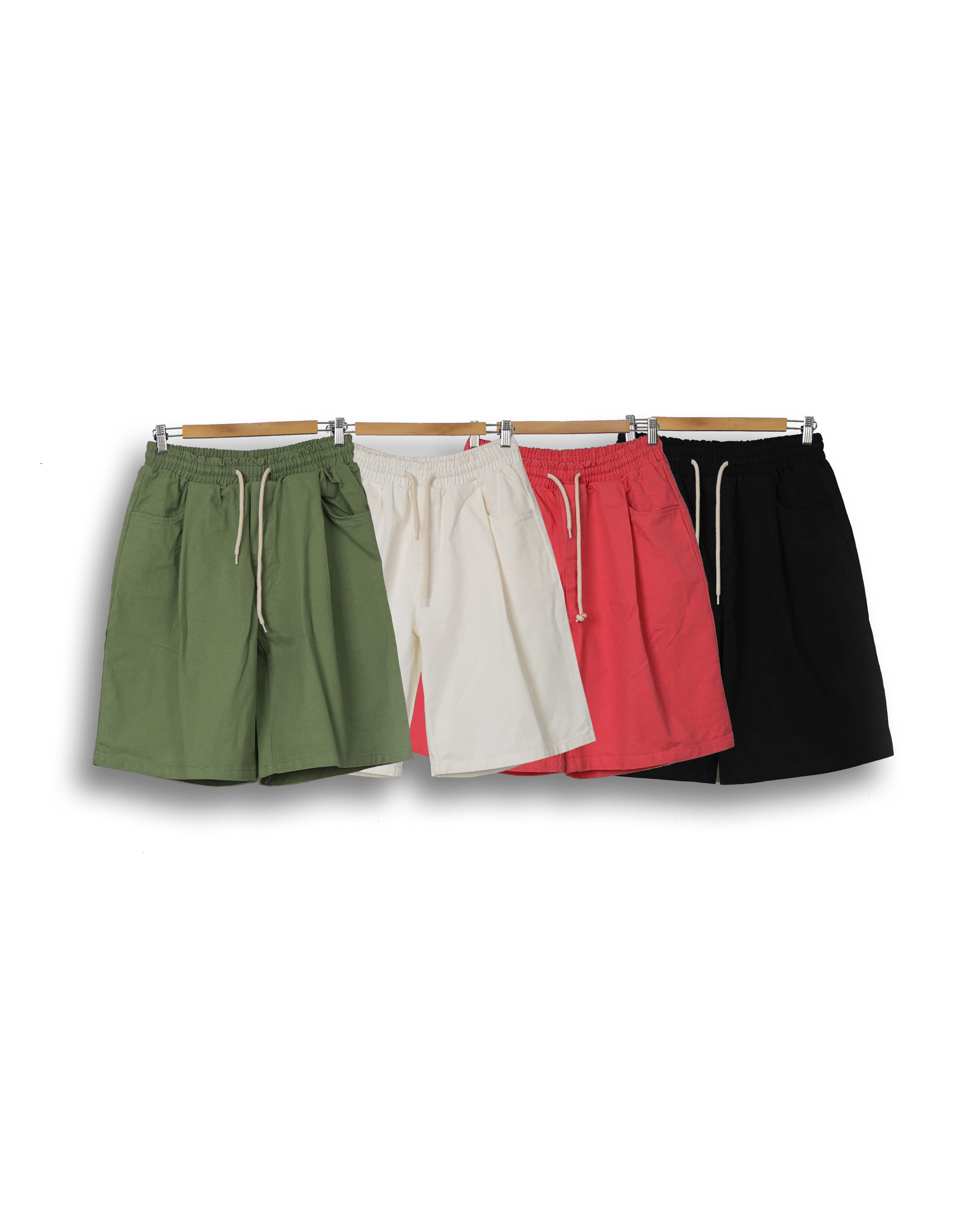 RARA Personal Tuck Bermuda Pants (Black/Khaki/Pink/Ivory)