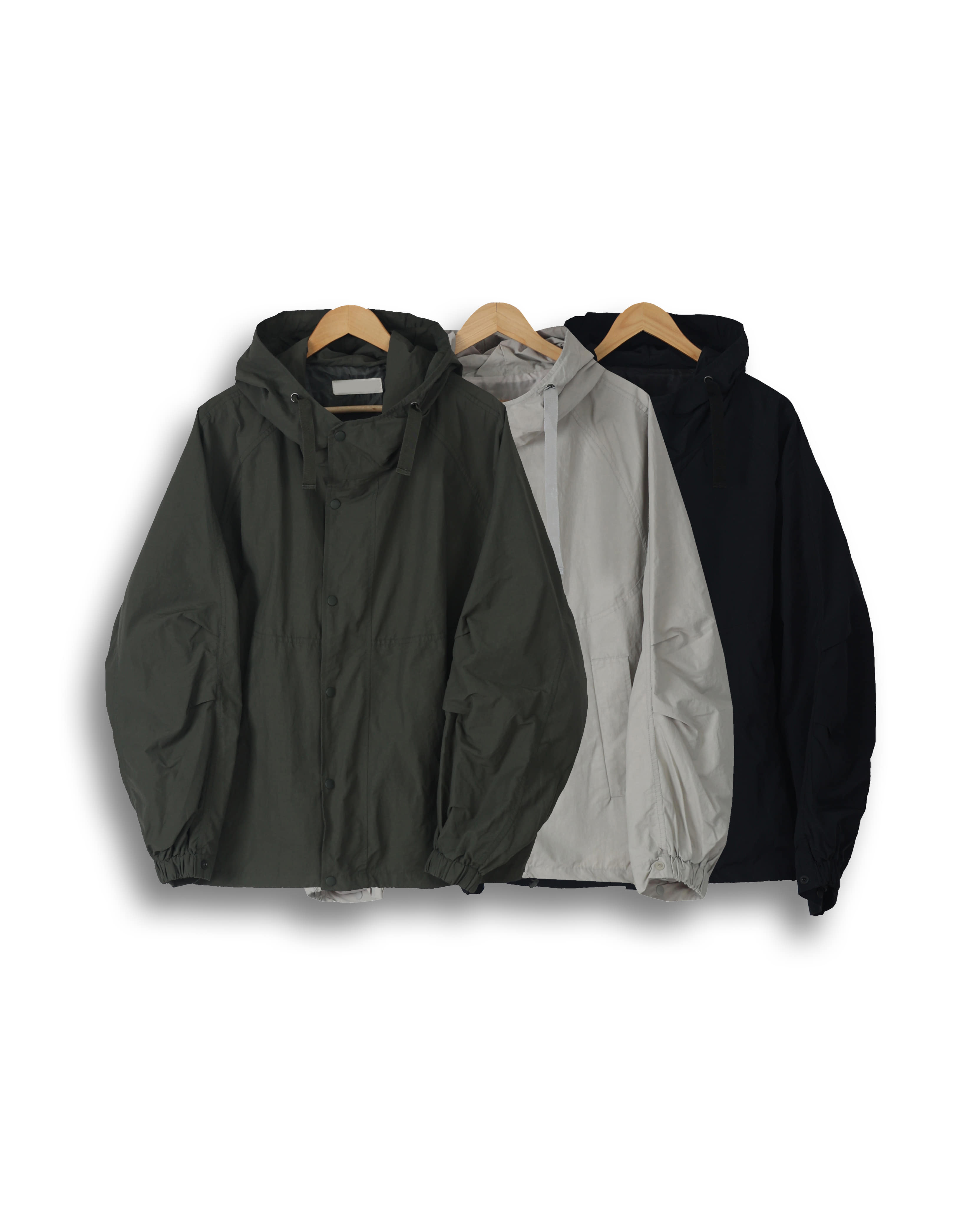 FARM Military Pleats Hoodied Jacket (Black/Khaki/Gray) - 5차 리오더 (3/31 배송예정)