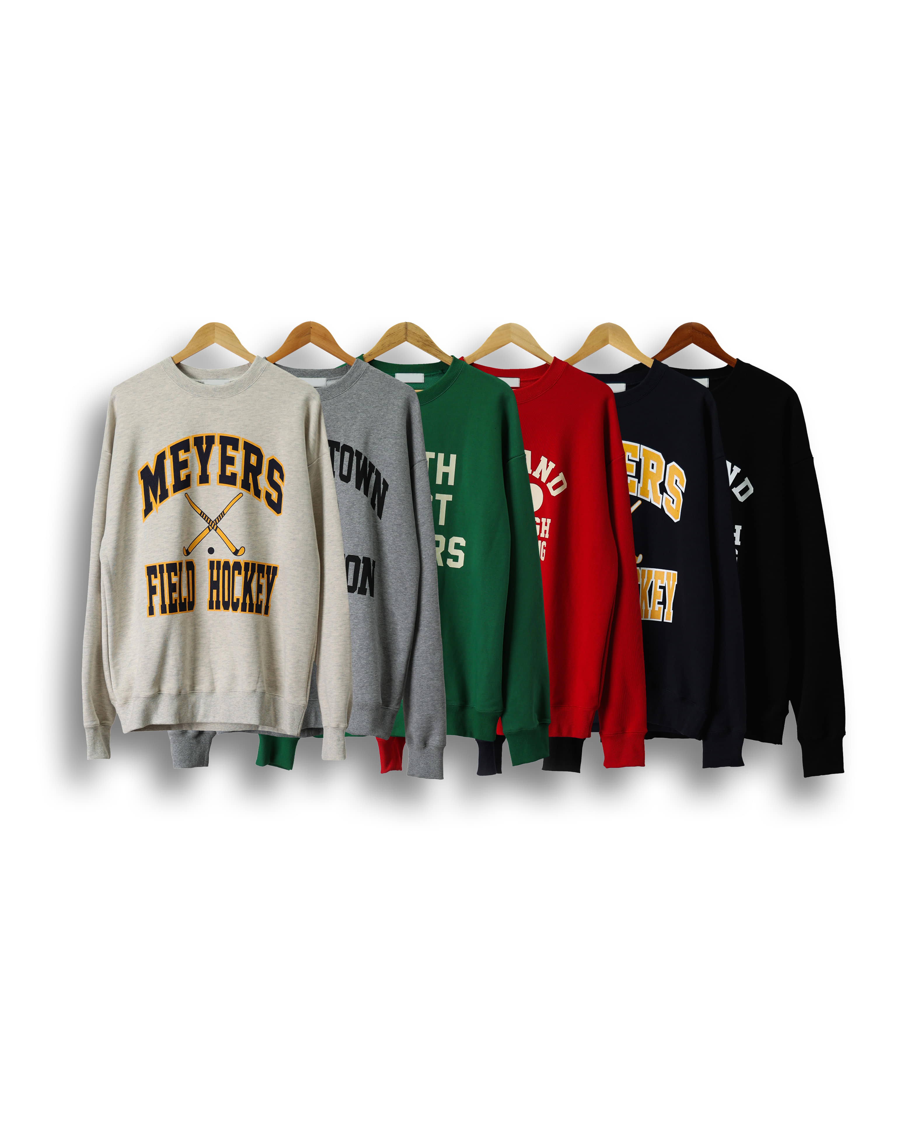 REDDY Casual Printed Sweat Shirts (Black/Navy/Gray/Green/Red/OatMeal)