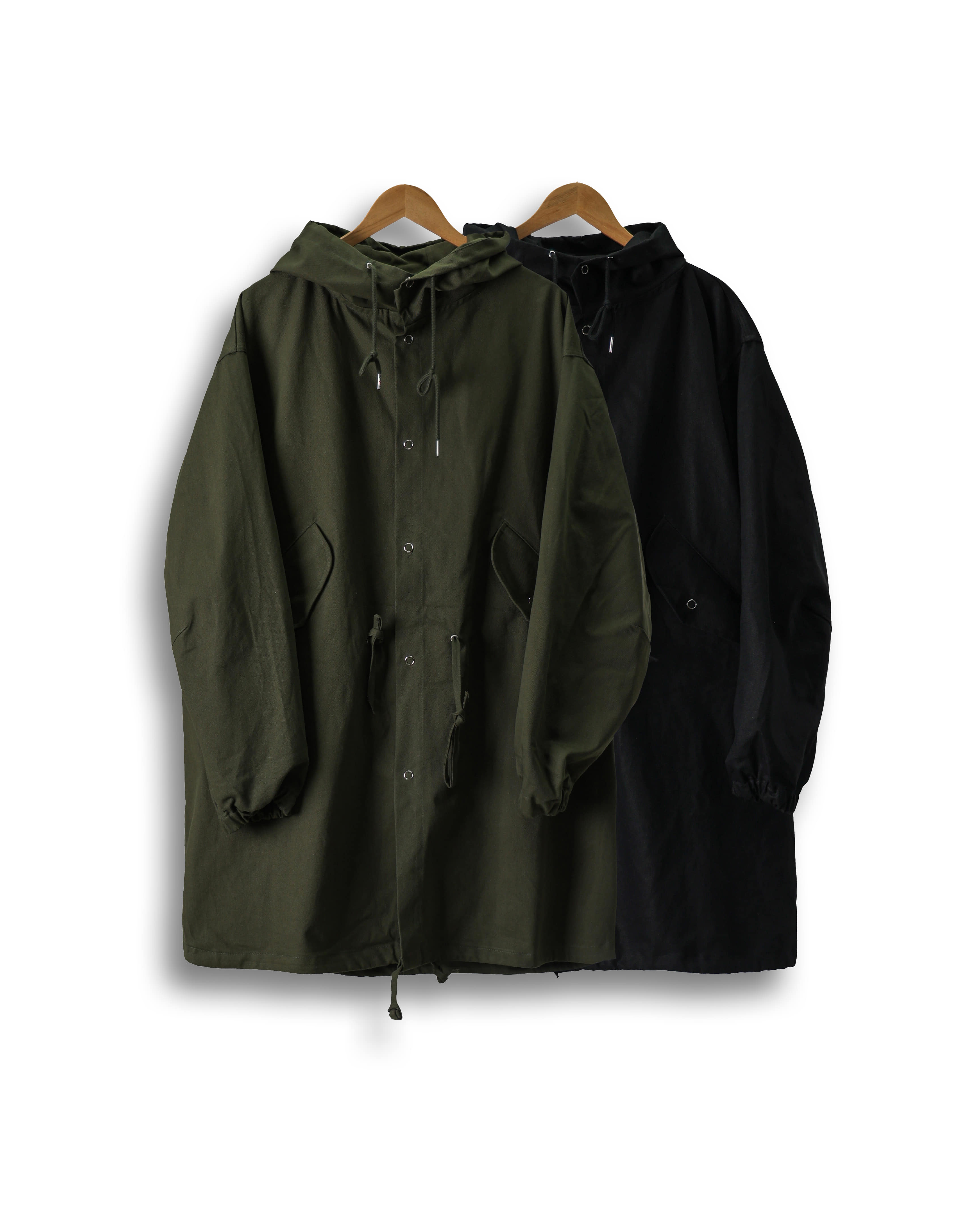 CLAP M-51 Military Fishtail Snap Jacket (Black/Khaki)