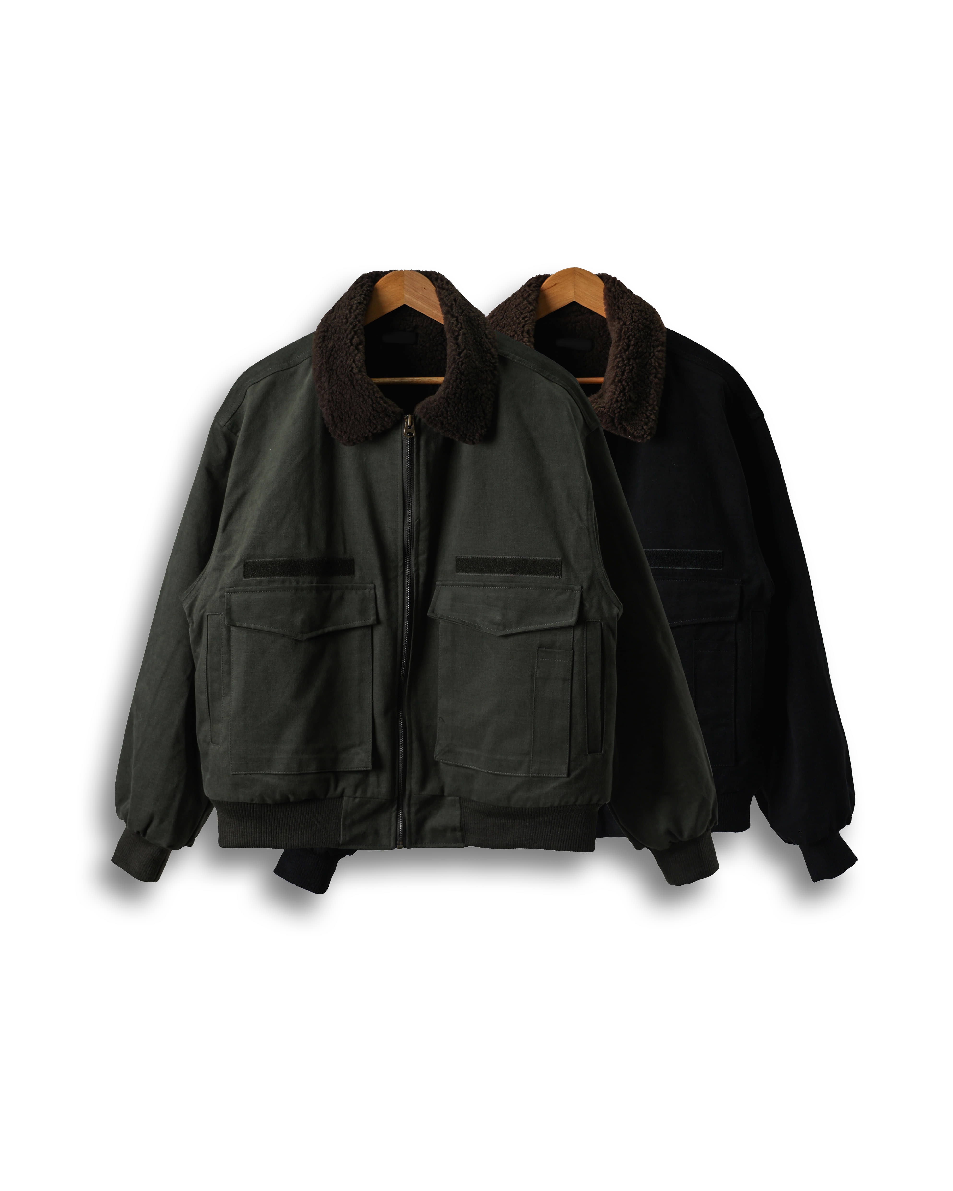 OTHER Fleece Dumbling Deck Jacket (Black/Khaki)