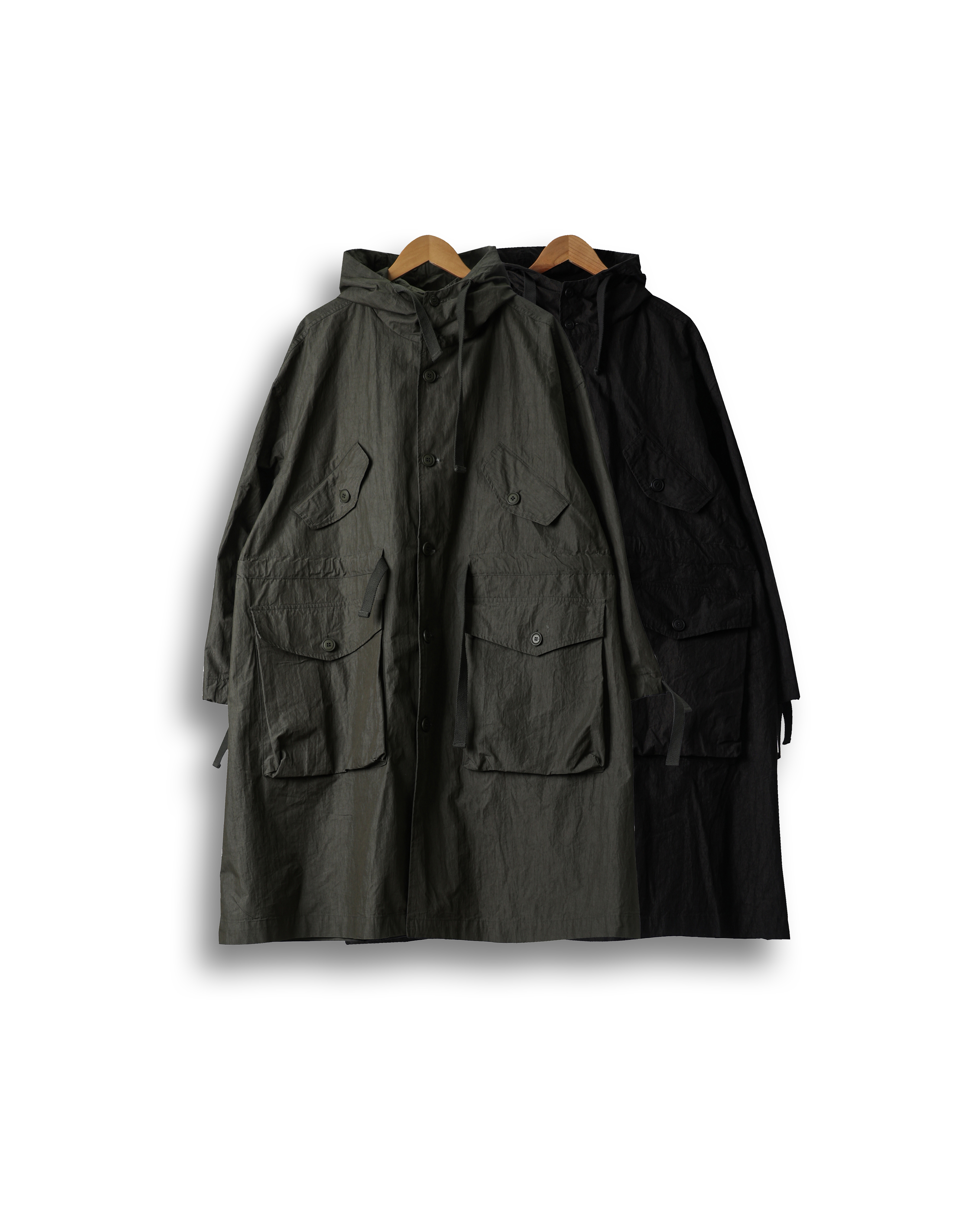 GAUGE Military Hoodied Pocket Parka (Black/Khaki)