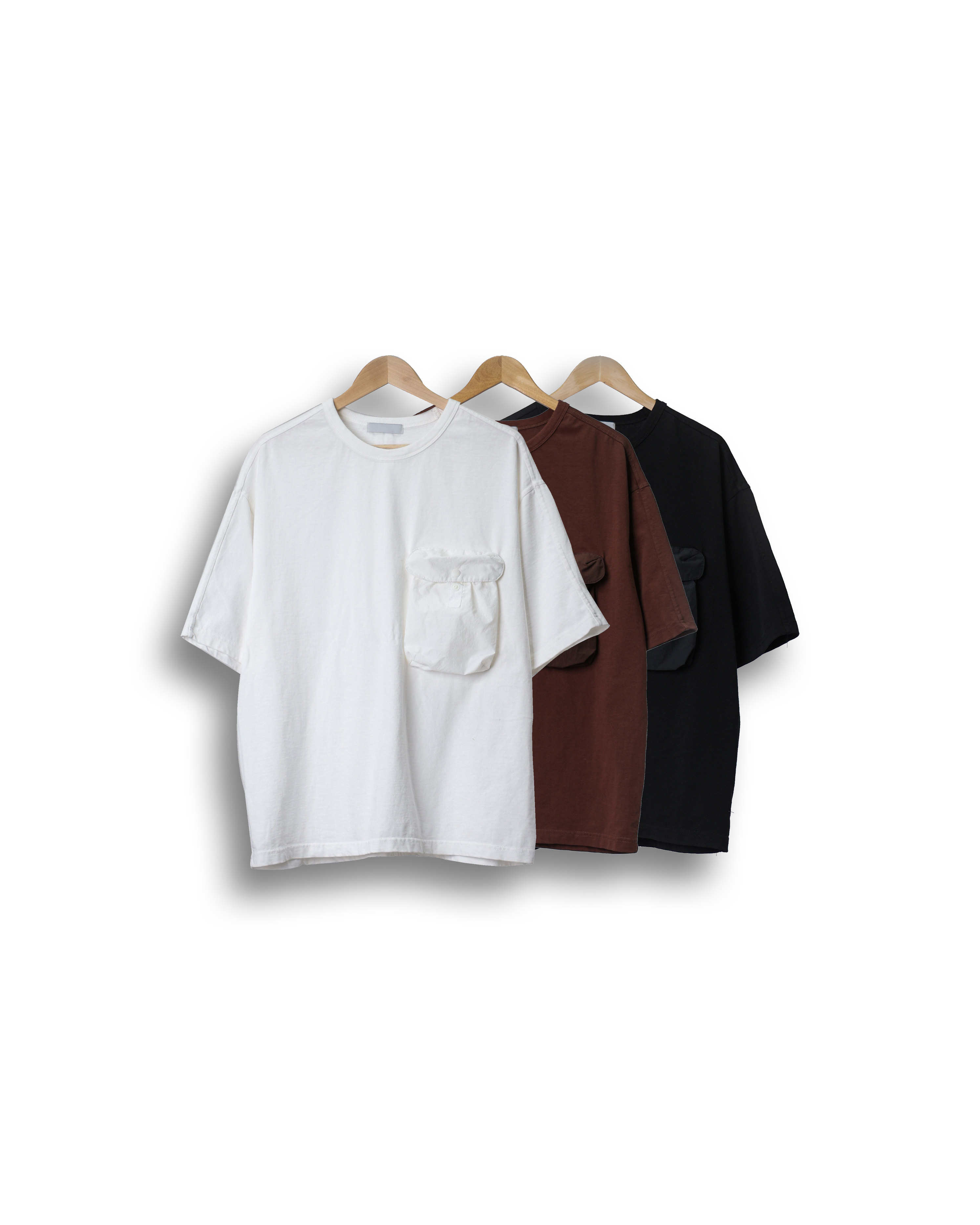 PECTR Mili Diment Pocket T Shirts (Black/Brown/Ivory)
