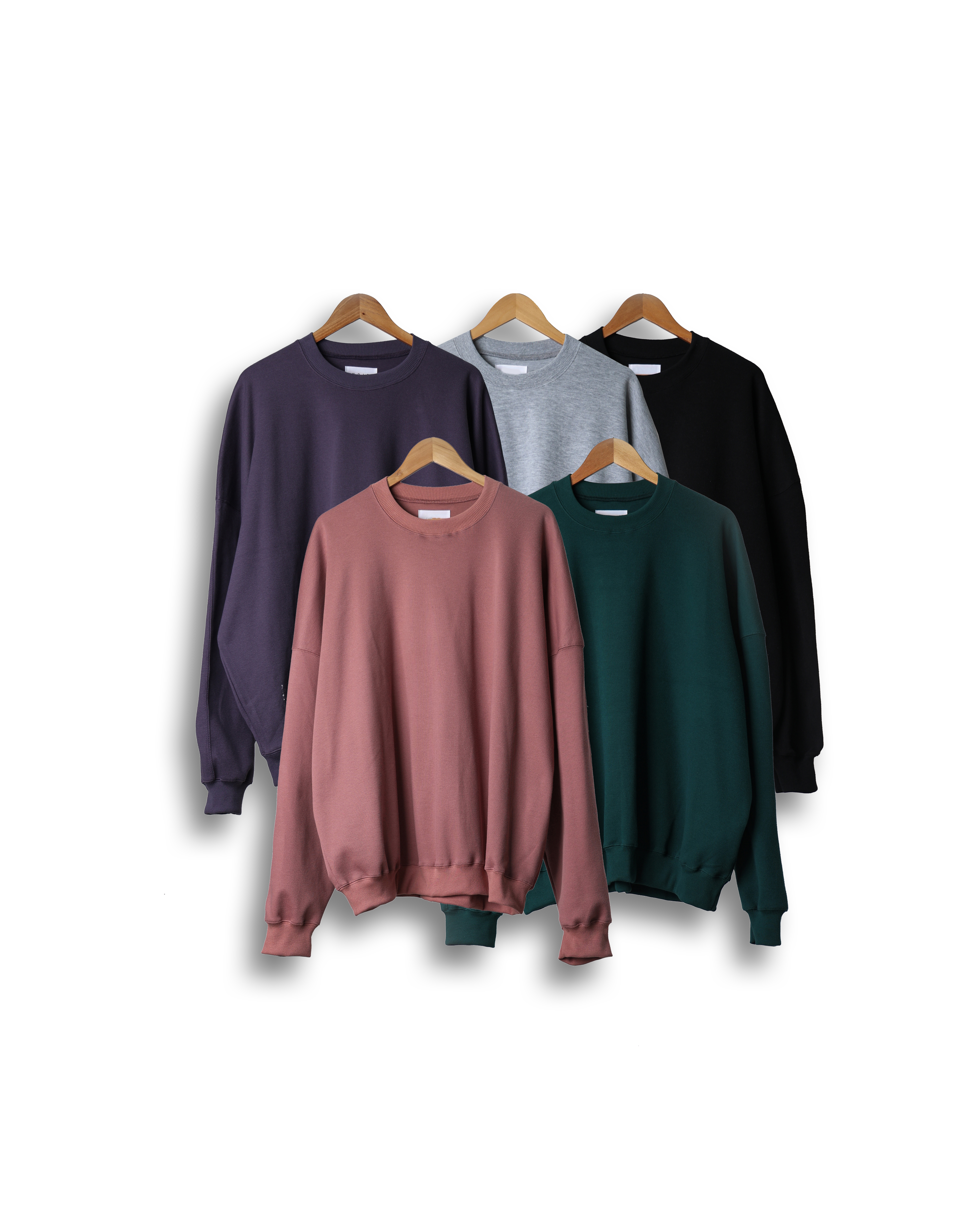 NOIR PK Oversized Basic Sweat Shirts (Black/Gray/Purple/Green/Pink)