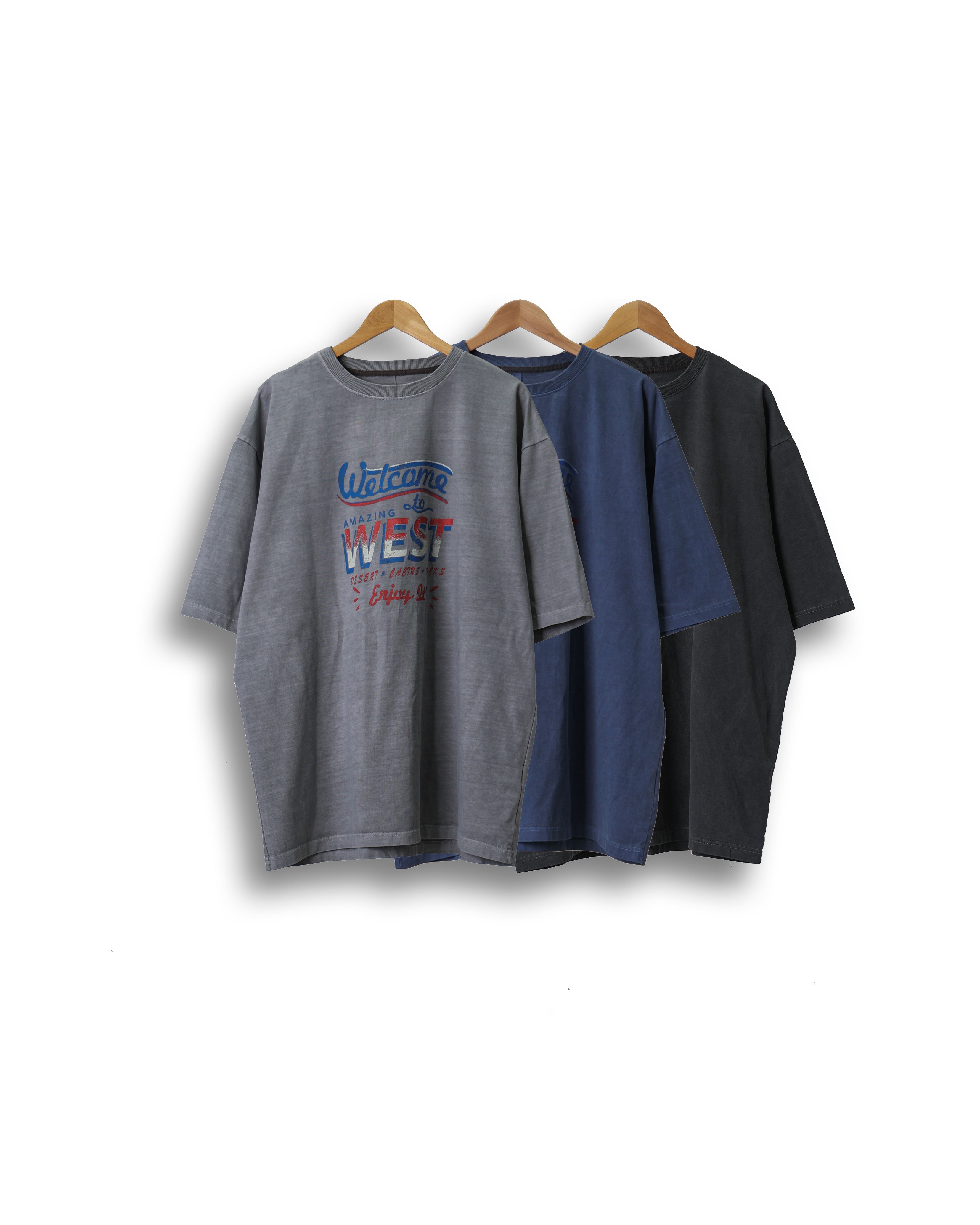 OTHER WEST Pigments Vintage T Shirts (Charcoal/Navy/Light Gray) - 4차 리오더 (6/14 배송예정)