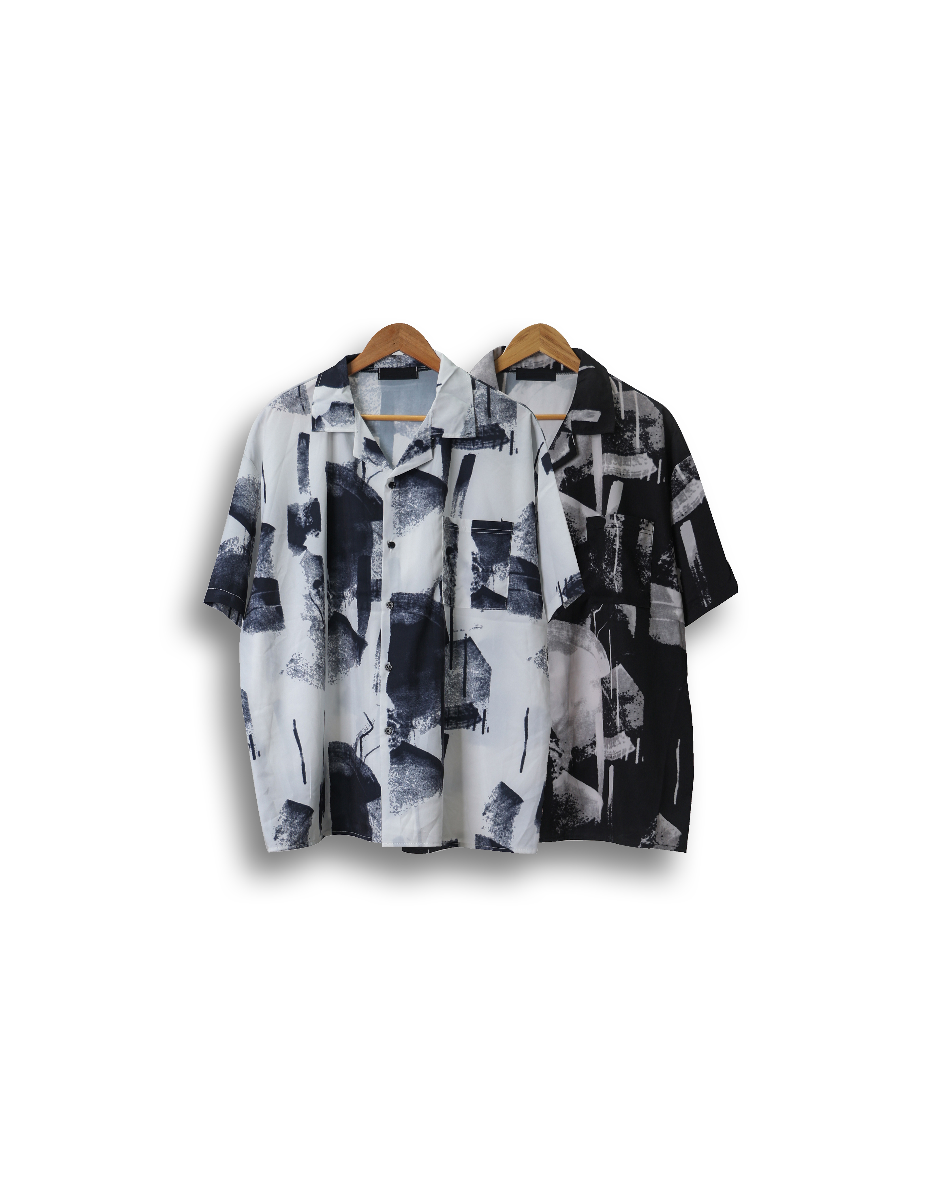 HEX6 Brushed Summer Touch Half Shirts (Black/White)