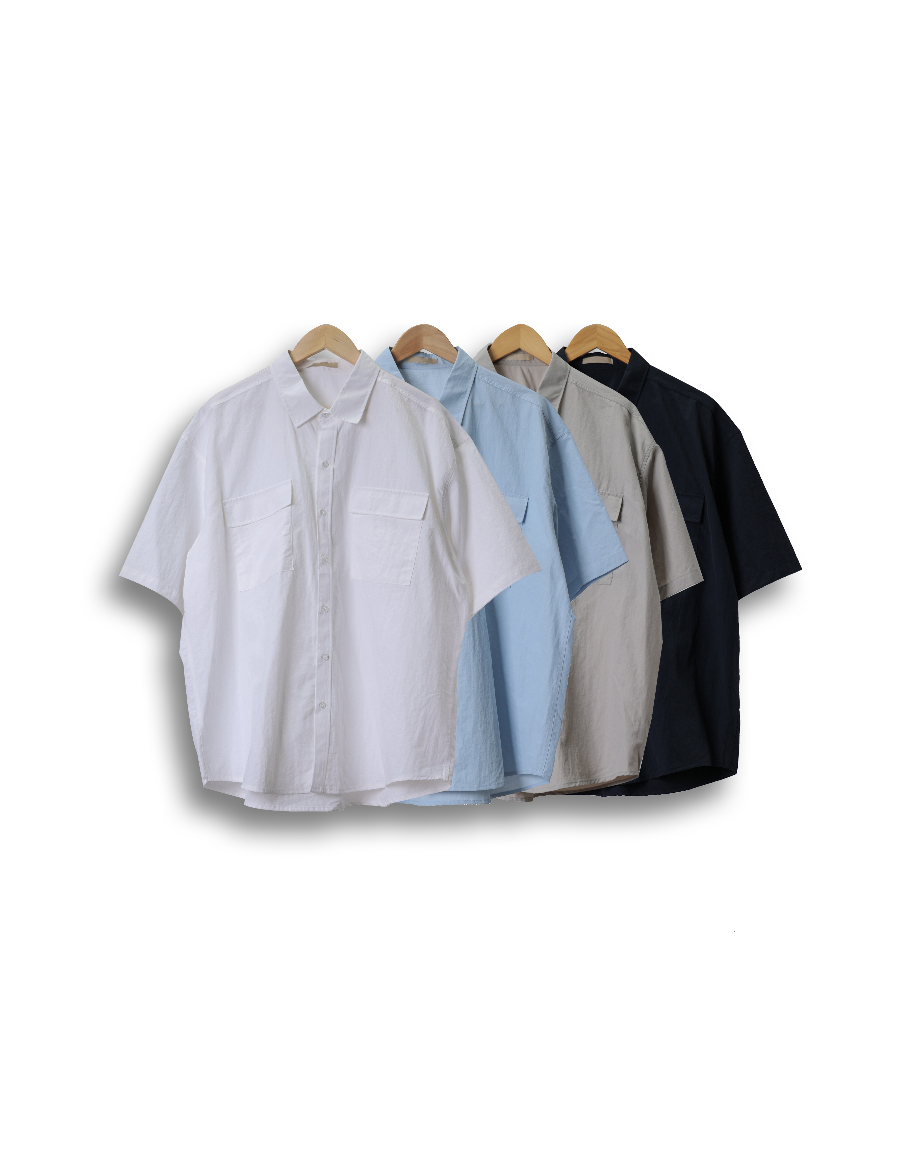 SPRY Two Pocket City Over Half Shirts (Navy/Gray/Sky Blue/White) - 3차 리오더 (6/13 배송예정)