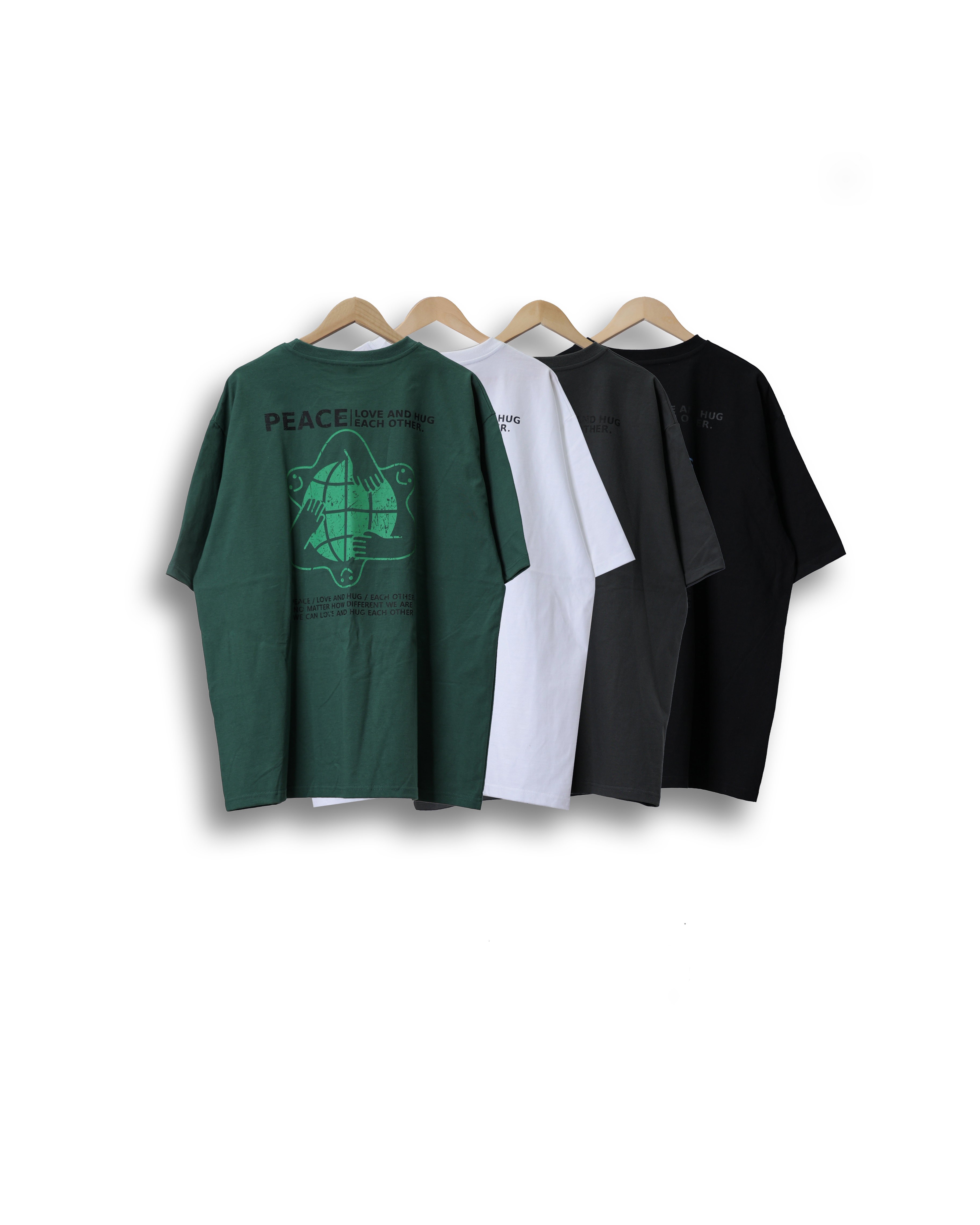 CONS PEACE Oversized Printed T Shirts (Black/Charcoal/Green/White)