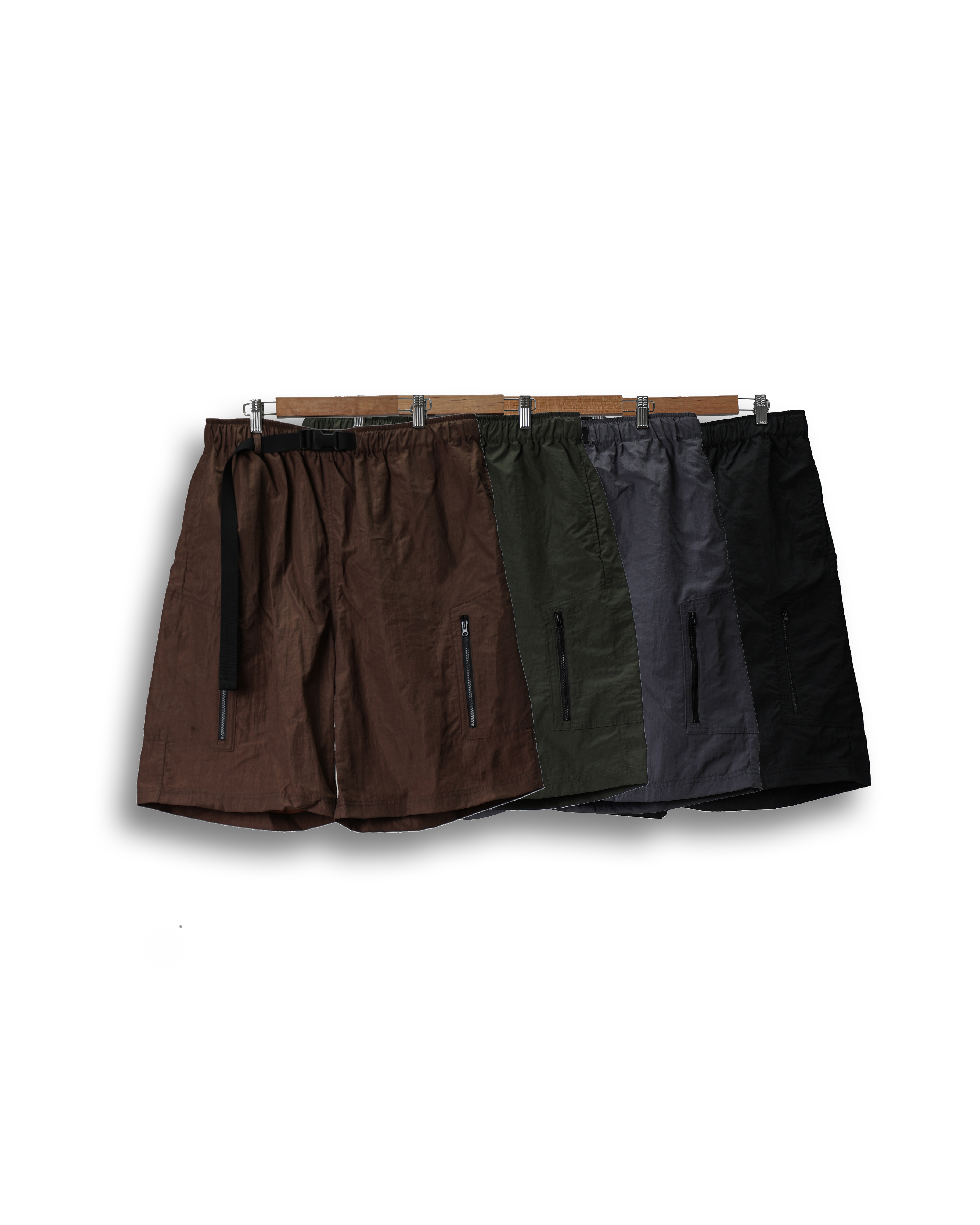 WOTT GORP Belted Mountain Half Pants (Black/Brown/Khaki/Blue Gray)