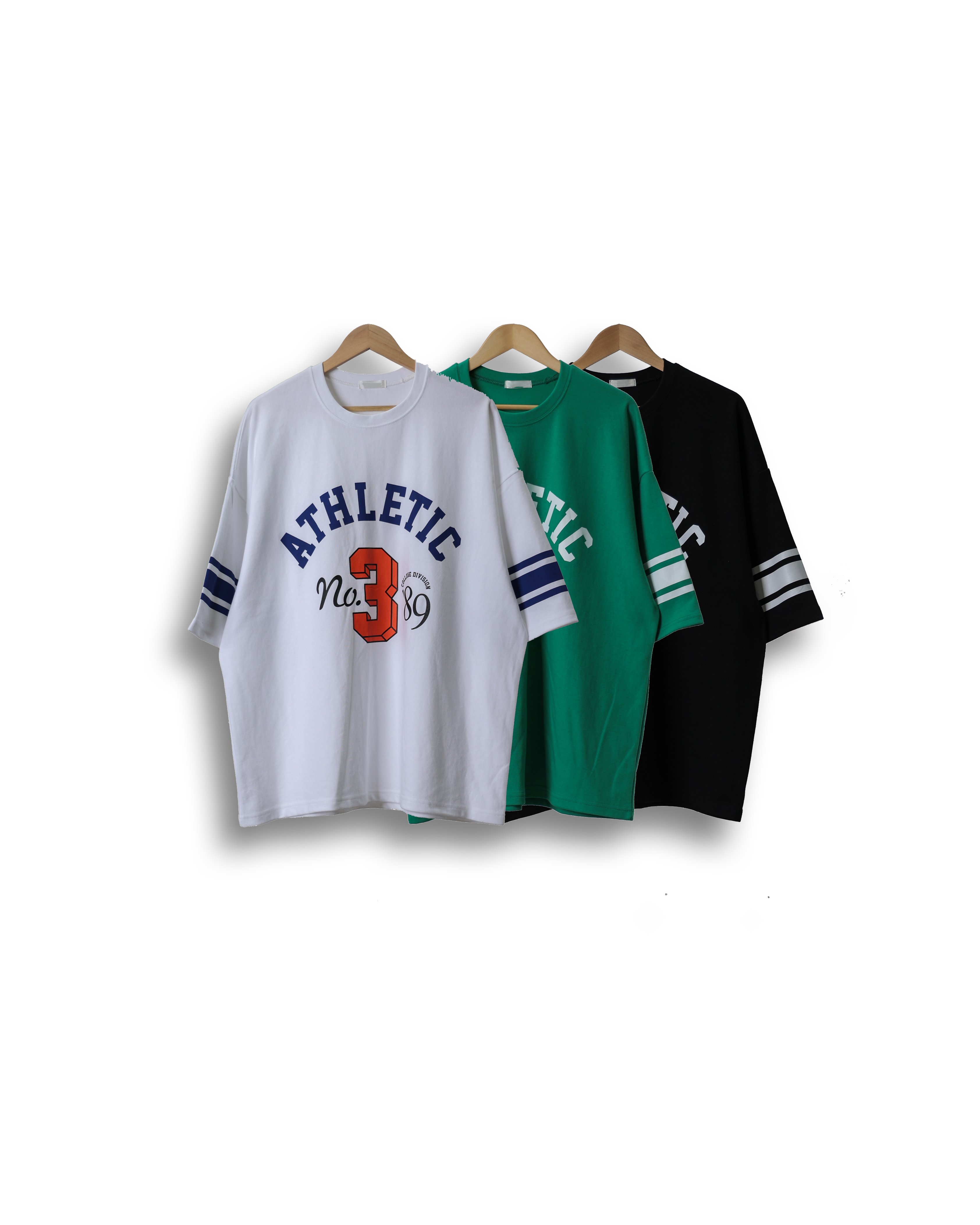 MILK.B ATHLETIC NO.3 Football T Shirts (Black/Green/White)