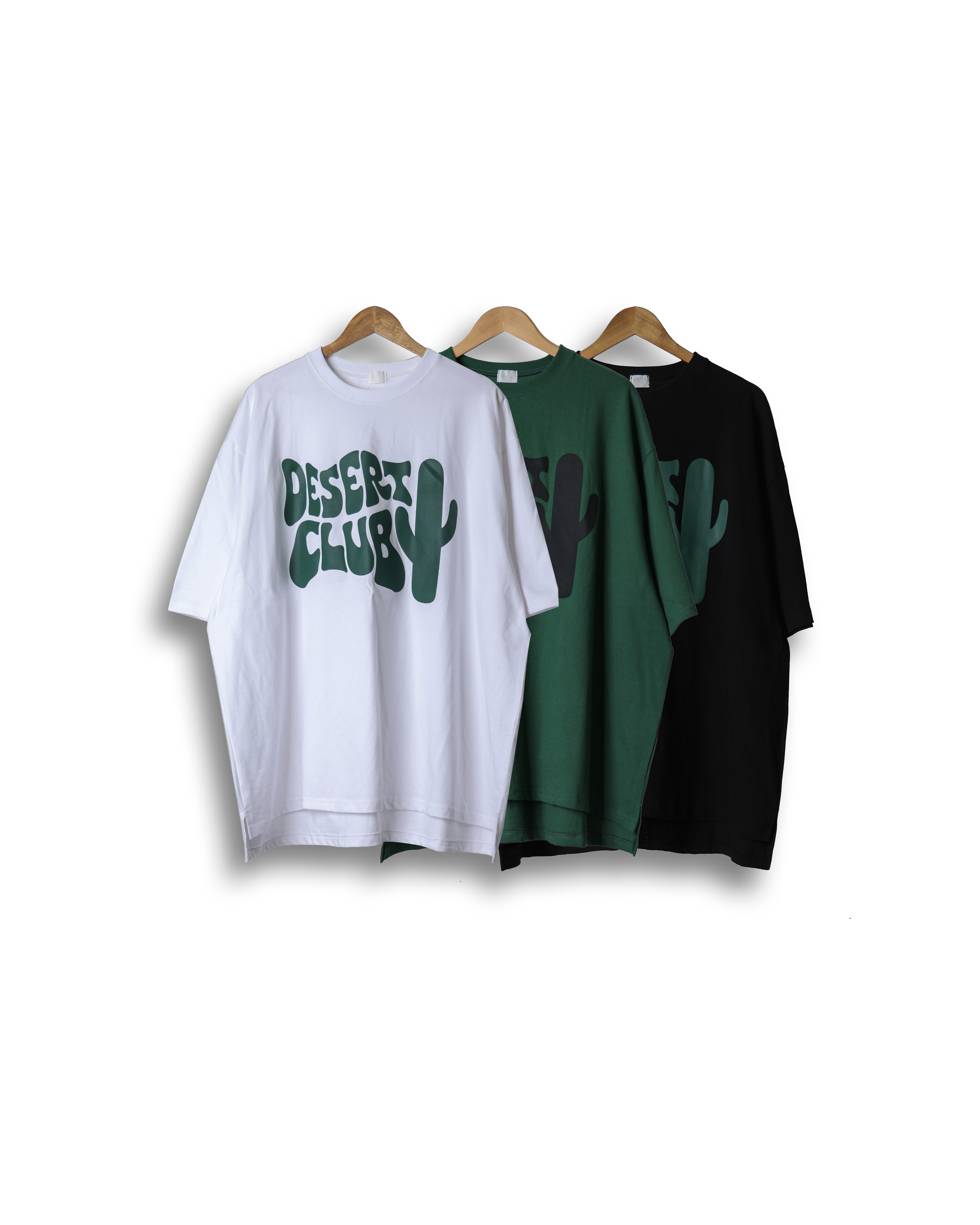 END DESERT CLUB Icon Over T Shirts (Black/Green/White)