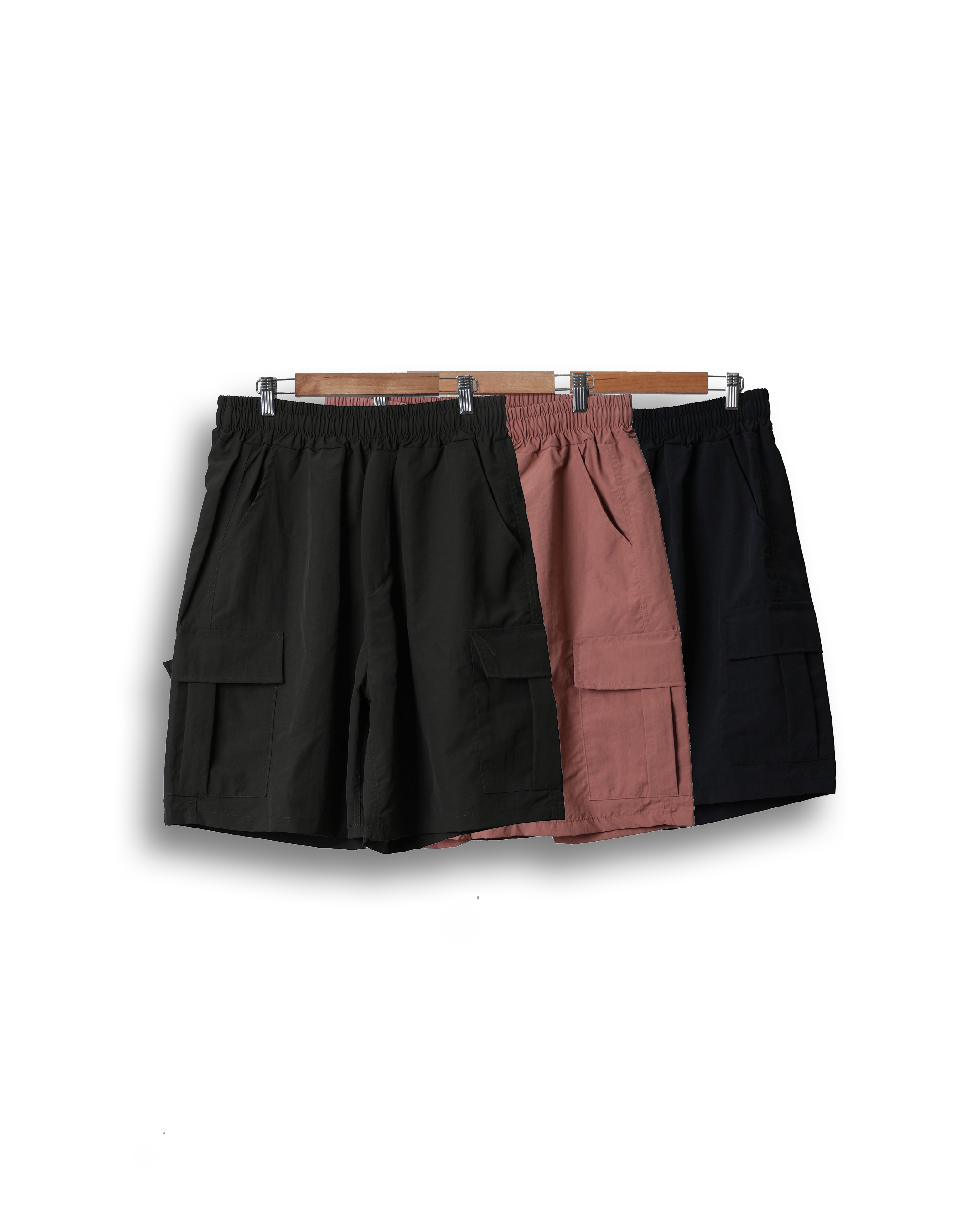 YOXF DODO Cargo Pocket Half Pants (Black/Olive/Pink)