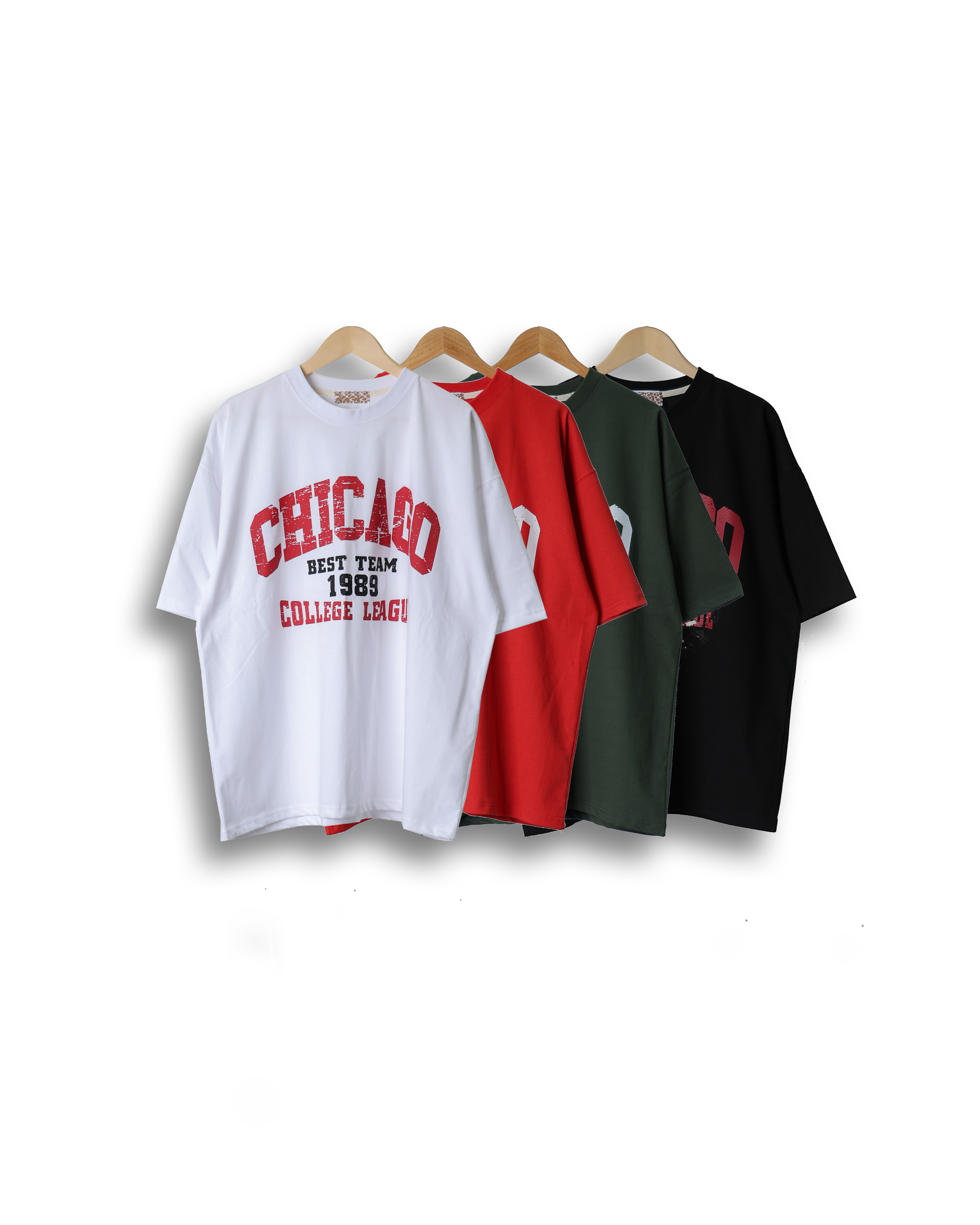 KIRRI CHICAGO Printed Over T Shirts. (Black/Green/Red/White)