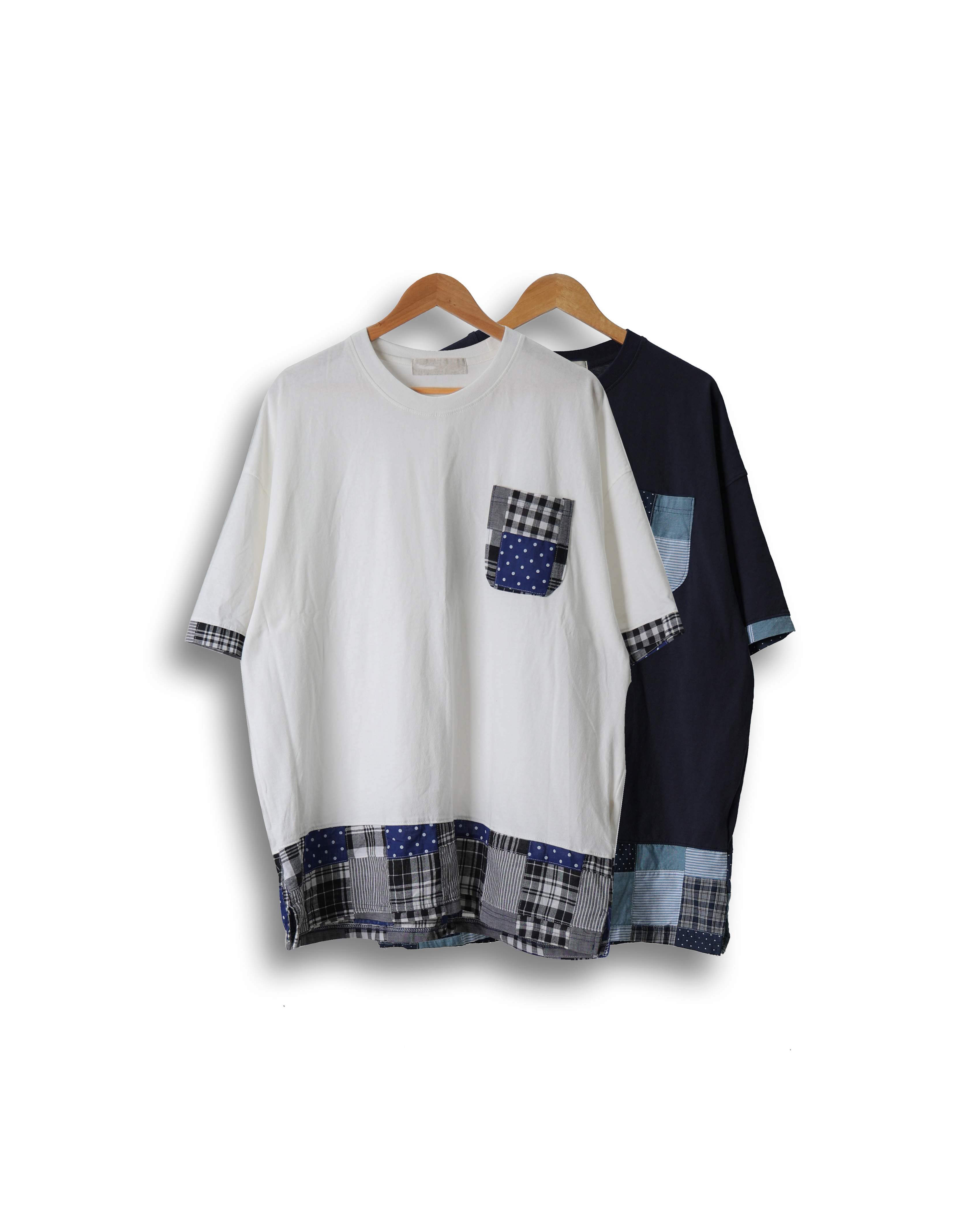 GAUGE Patch Layered Over T Shirts (Navy/Ivory)