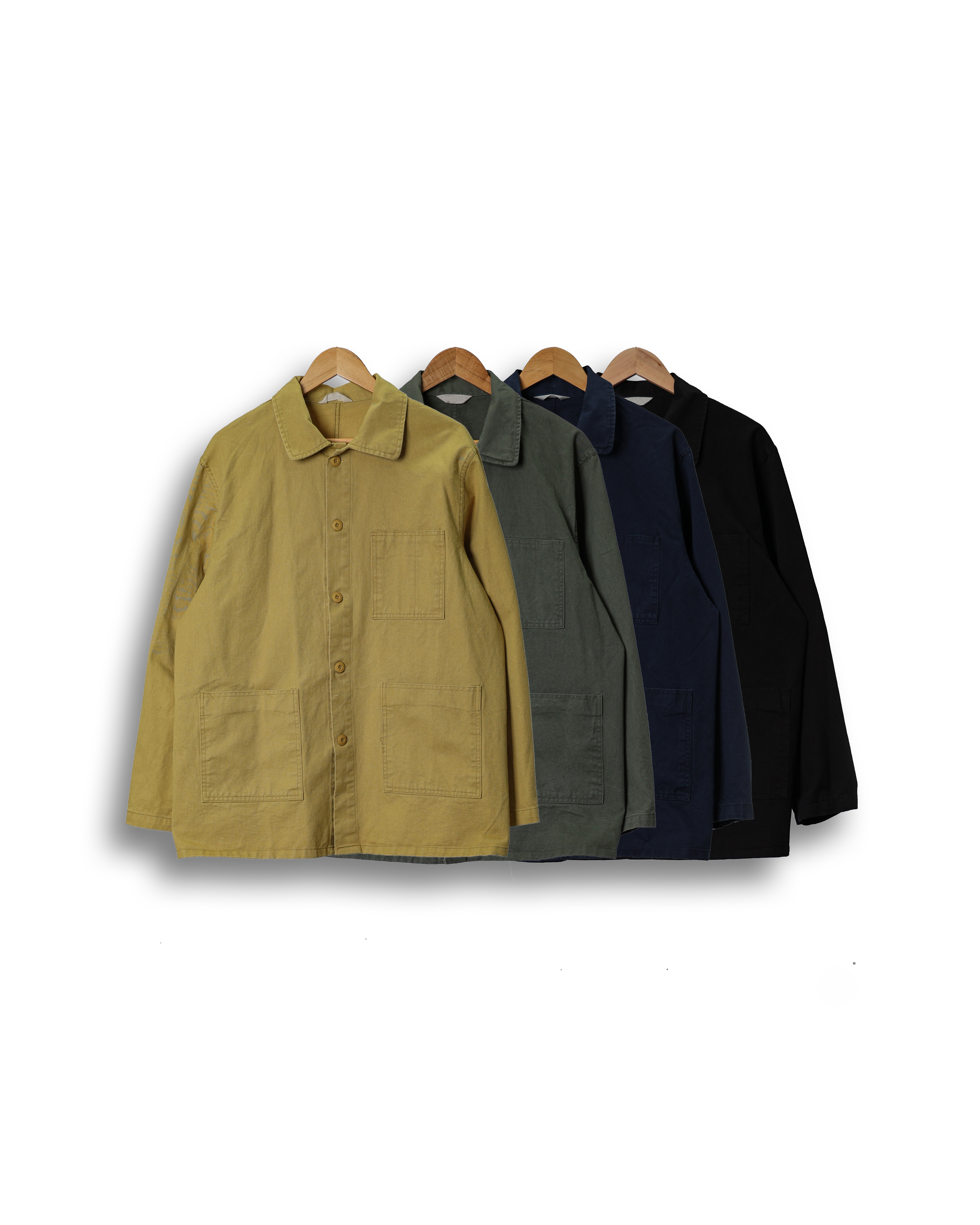 GAUGE Stone Washed Coverall Jacket (Black/Navy/Olive/Mustard)