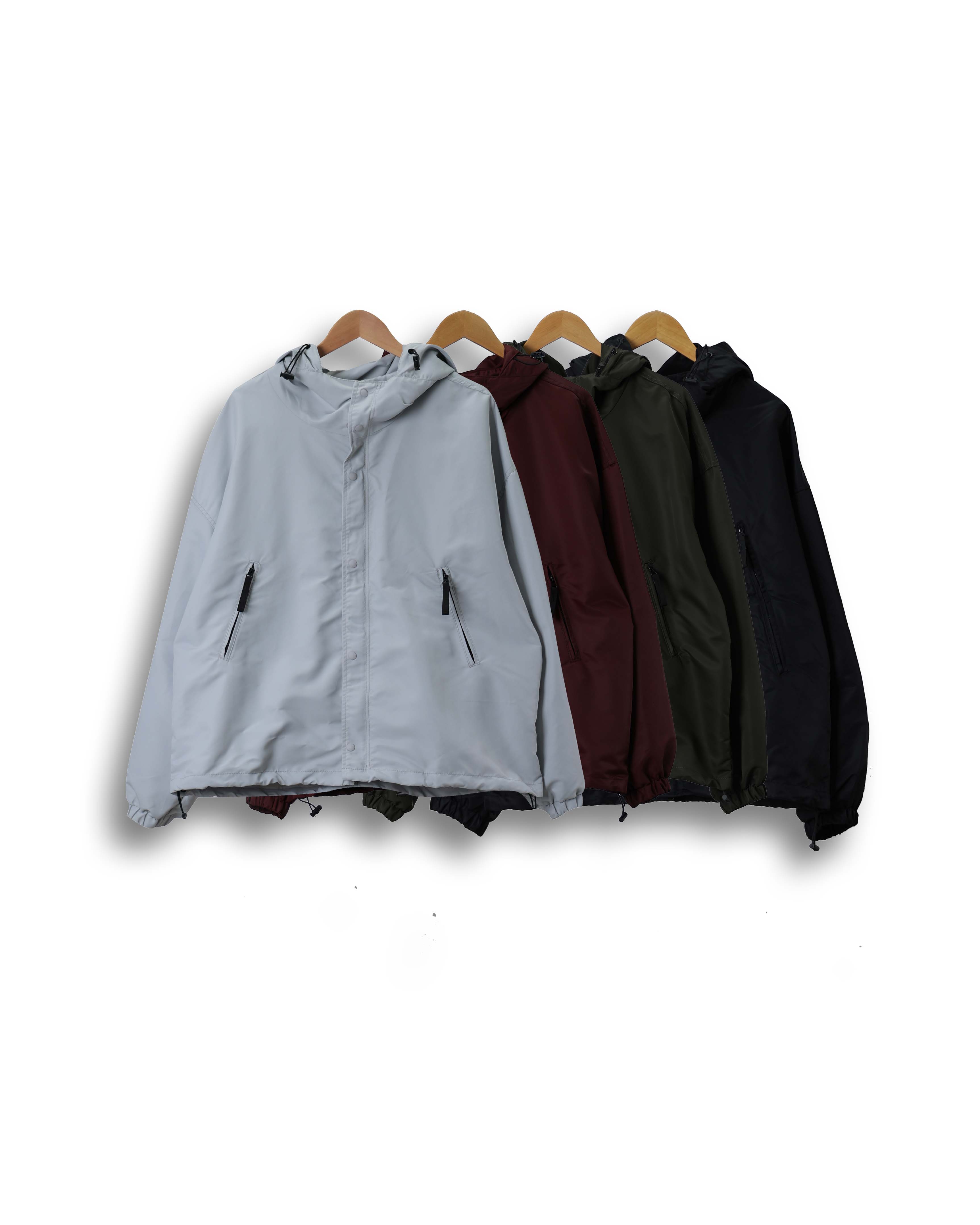 LUSS Paper Daily Over Wind Zip Jacket (Black/Olive/Burgundy/Light Gray)