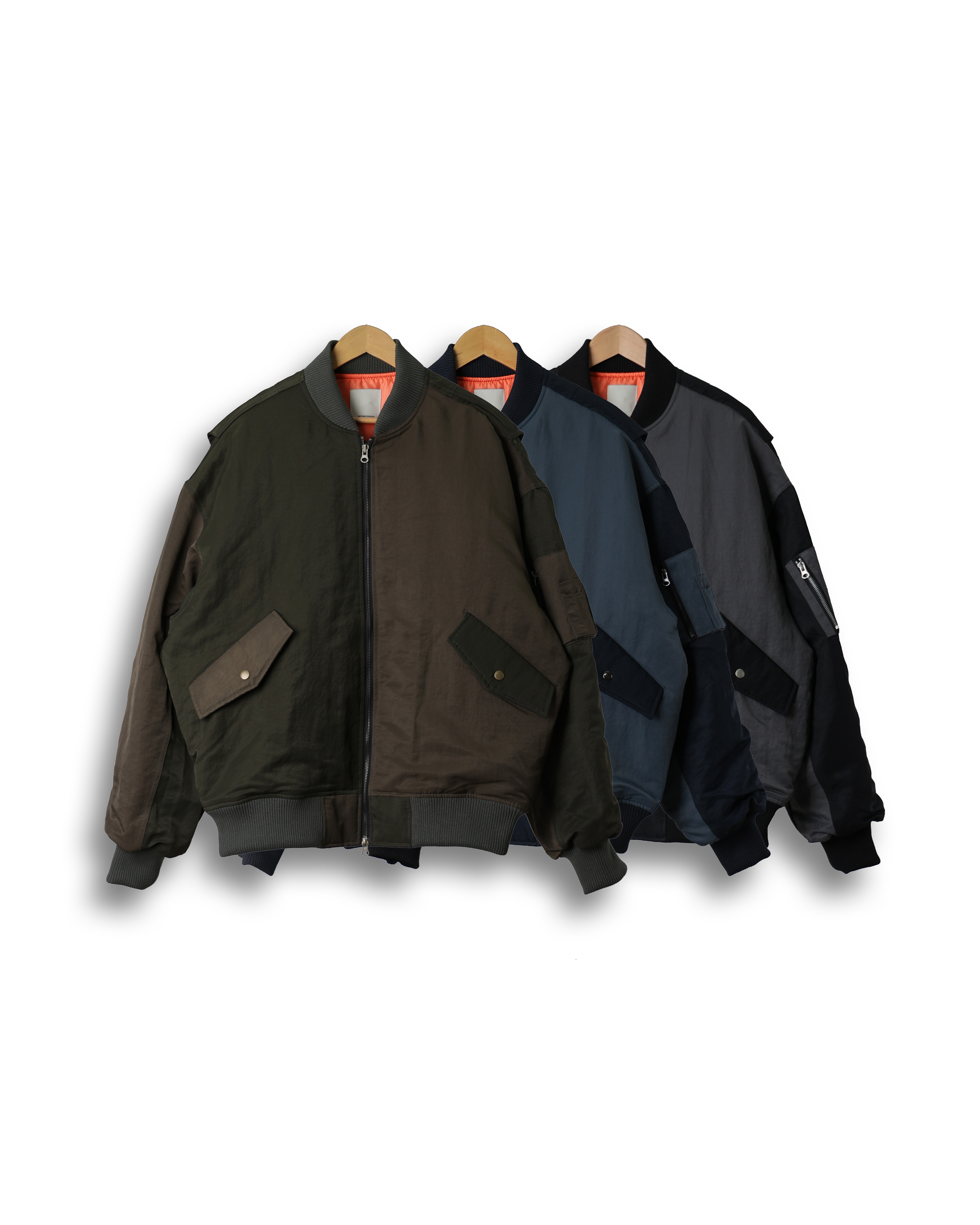 RAM Colouring Detail Padded Ma-1 (Black/Navy/Olive)