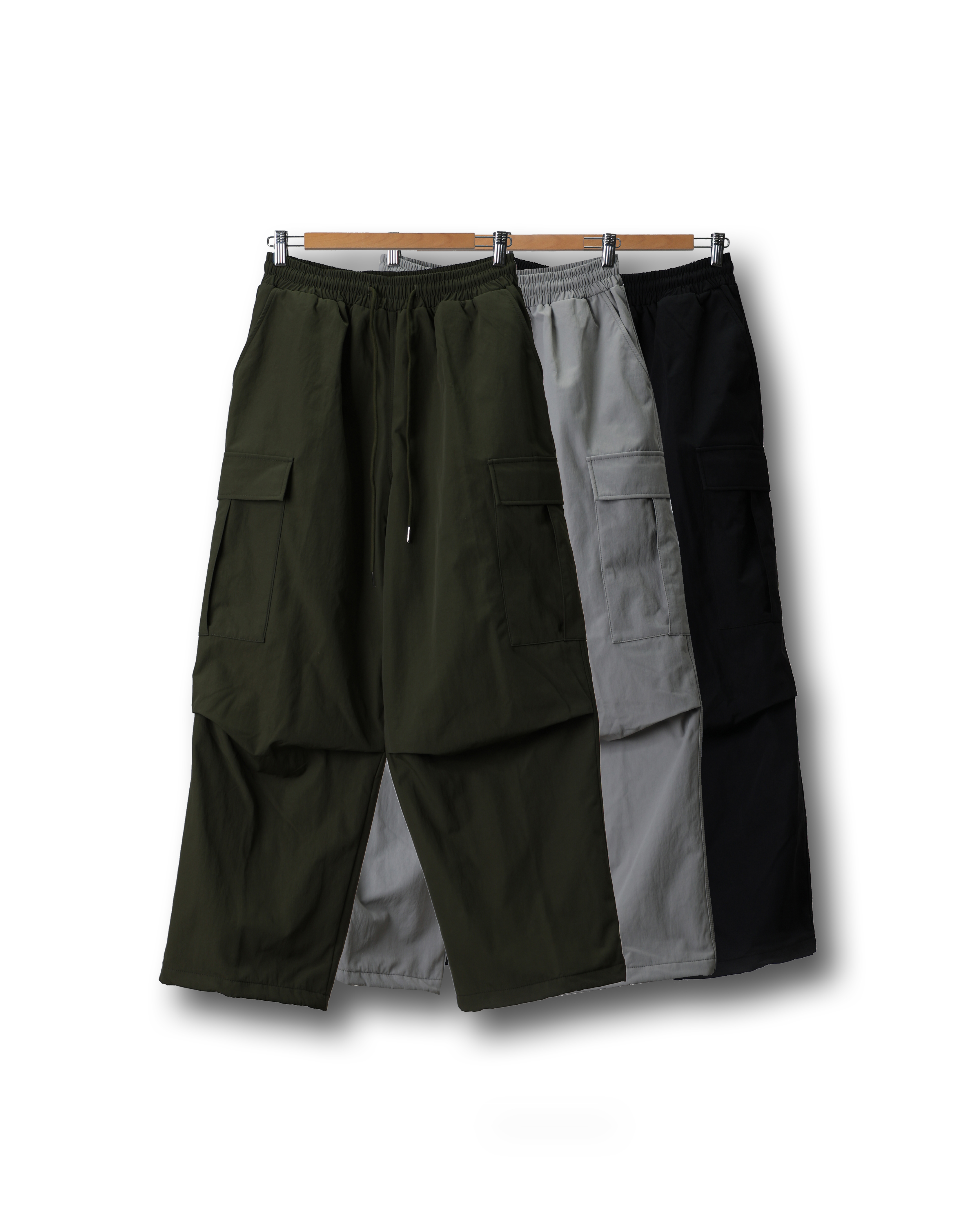 NOOR Bonding Heavy Parachute Pants (Black/Gray/Olive)