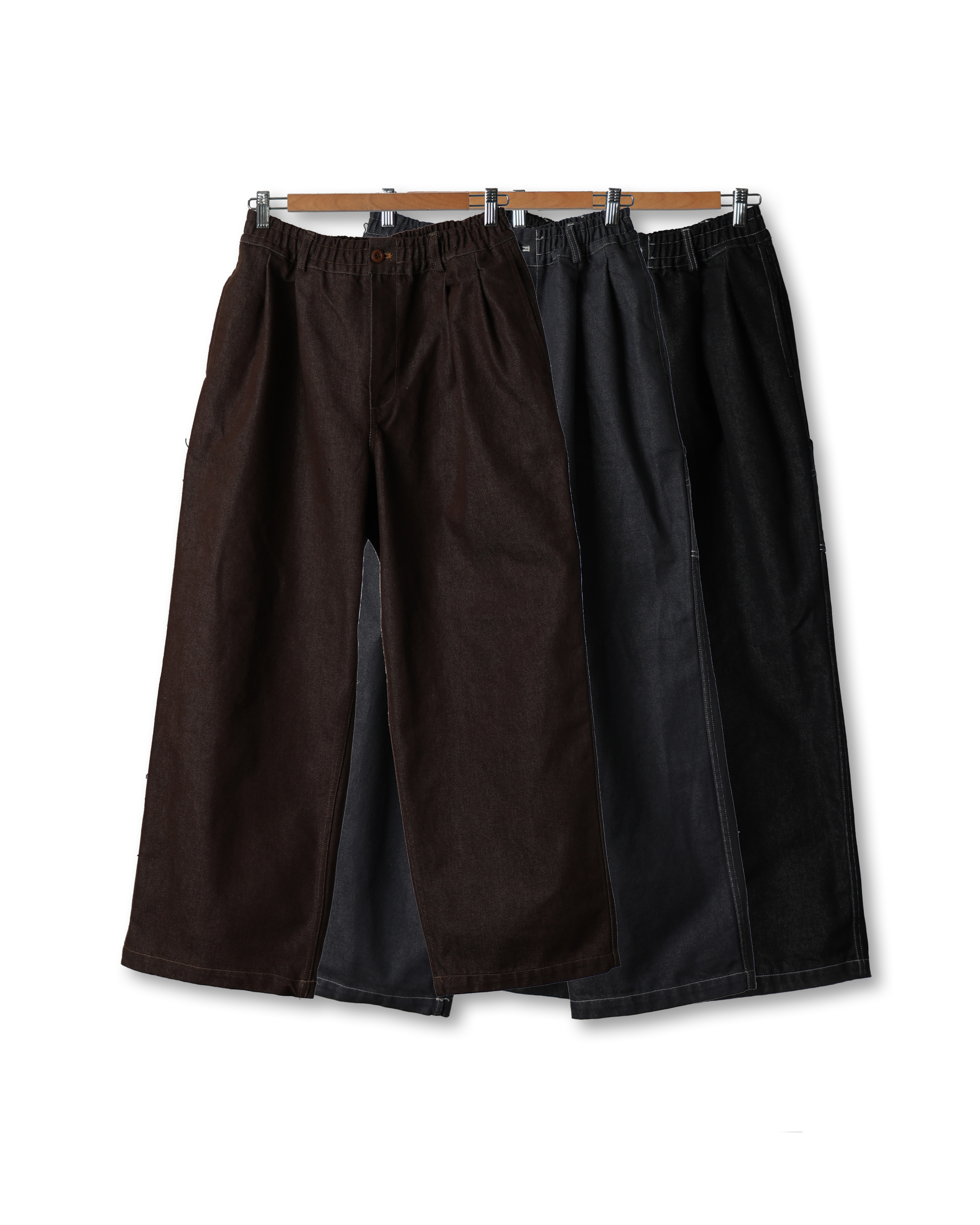 INTR Work Carpenter Wide Denim Pants (Black/Gray/Brown)