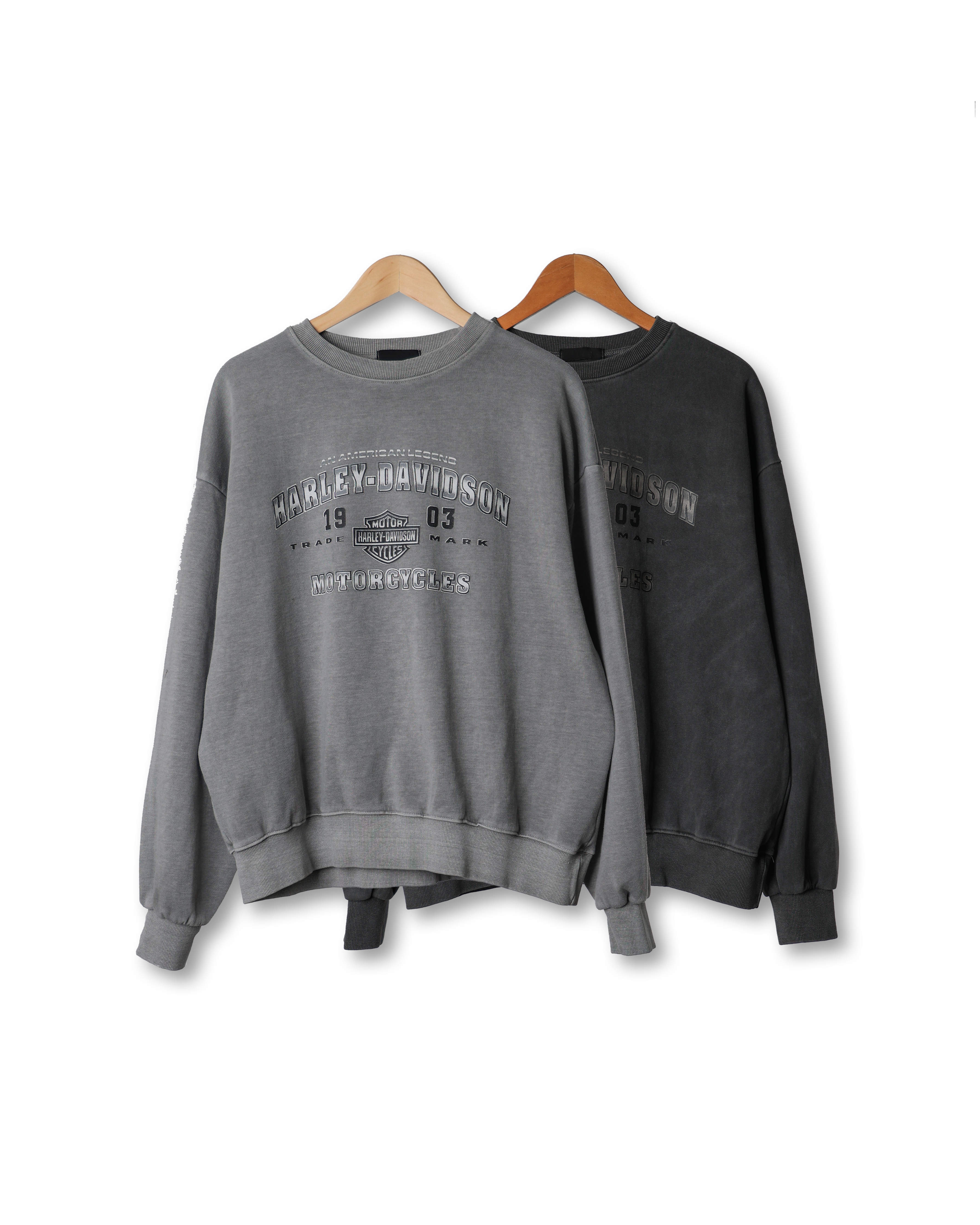 TRIZER HARLEY Pigments Over Sweat Shirts (Charcoal/Gray)