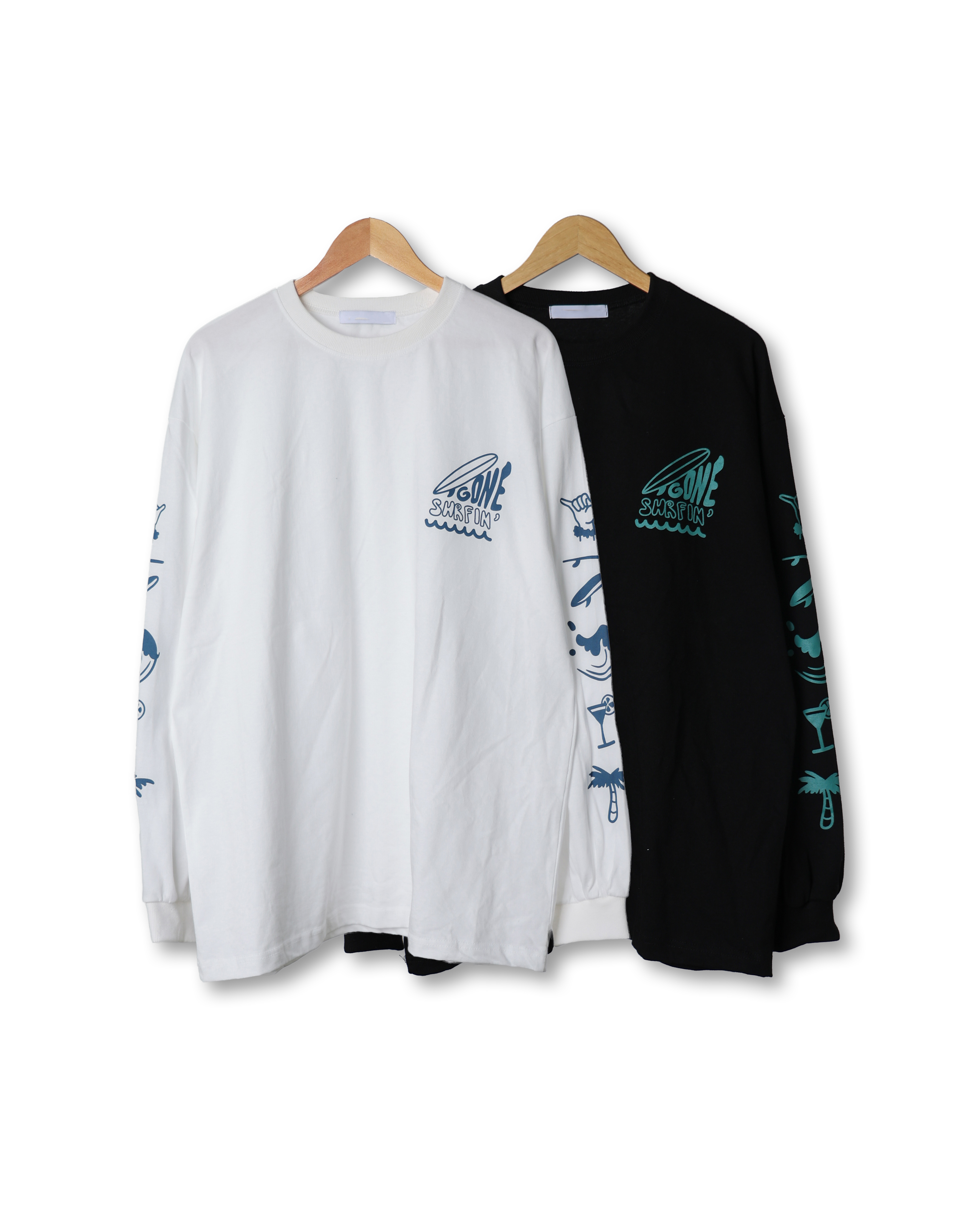 BCILD Surfin Printed Over Long Sleeve (Black/White)