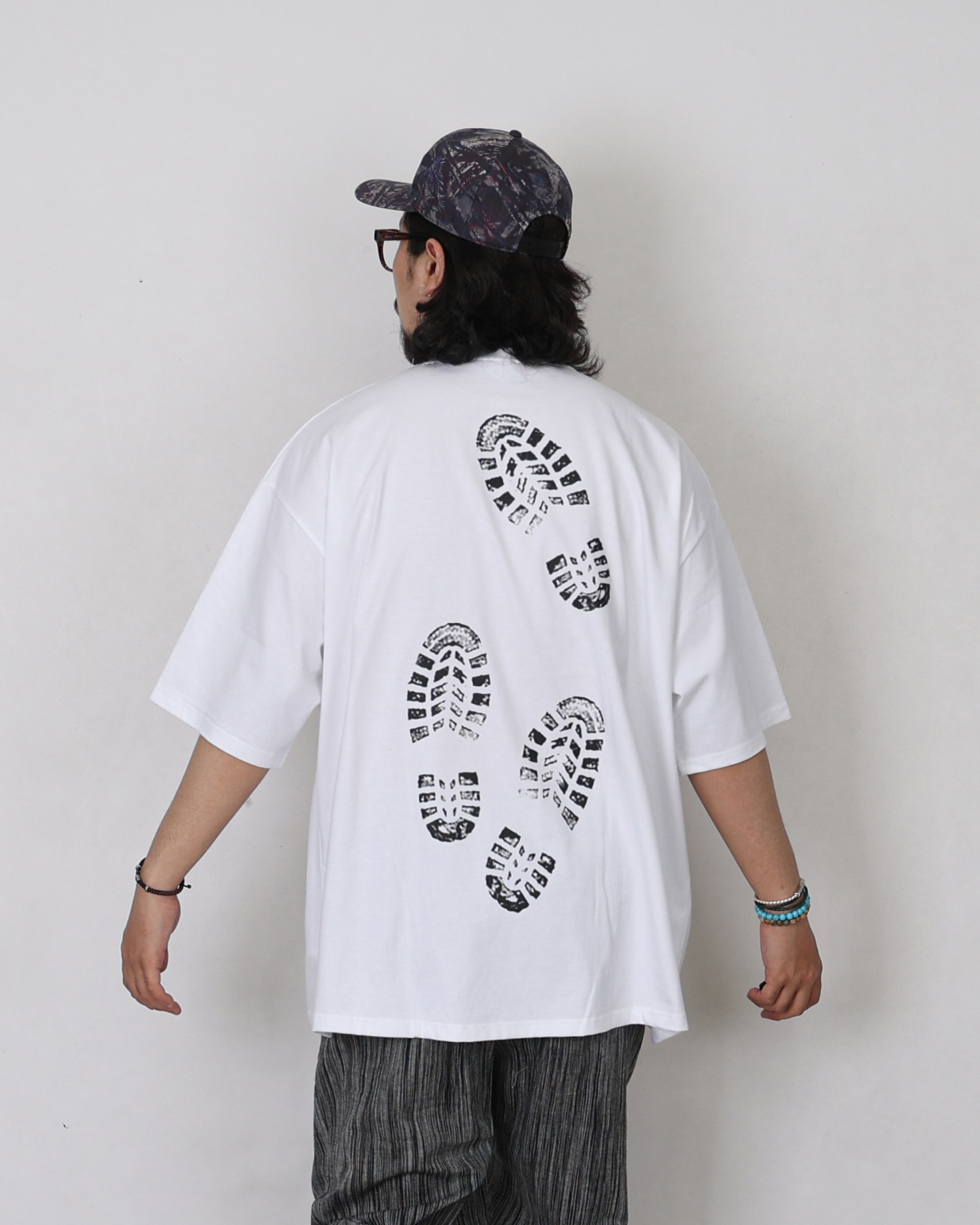 FOOT Track Back Printing T Shirts (Black/Navy/Khaki/Ivory)