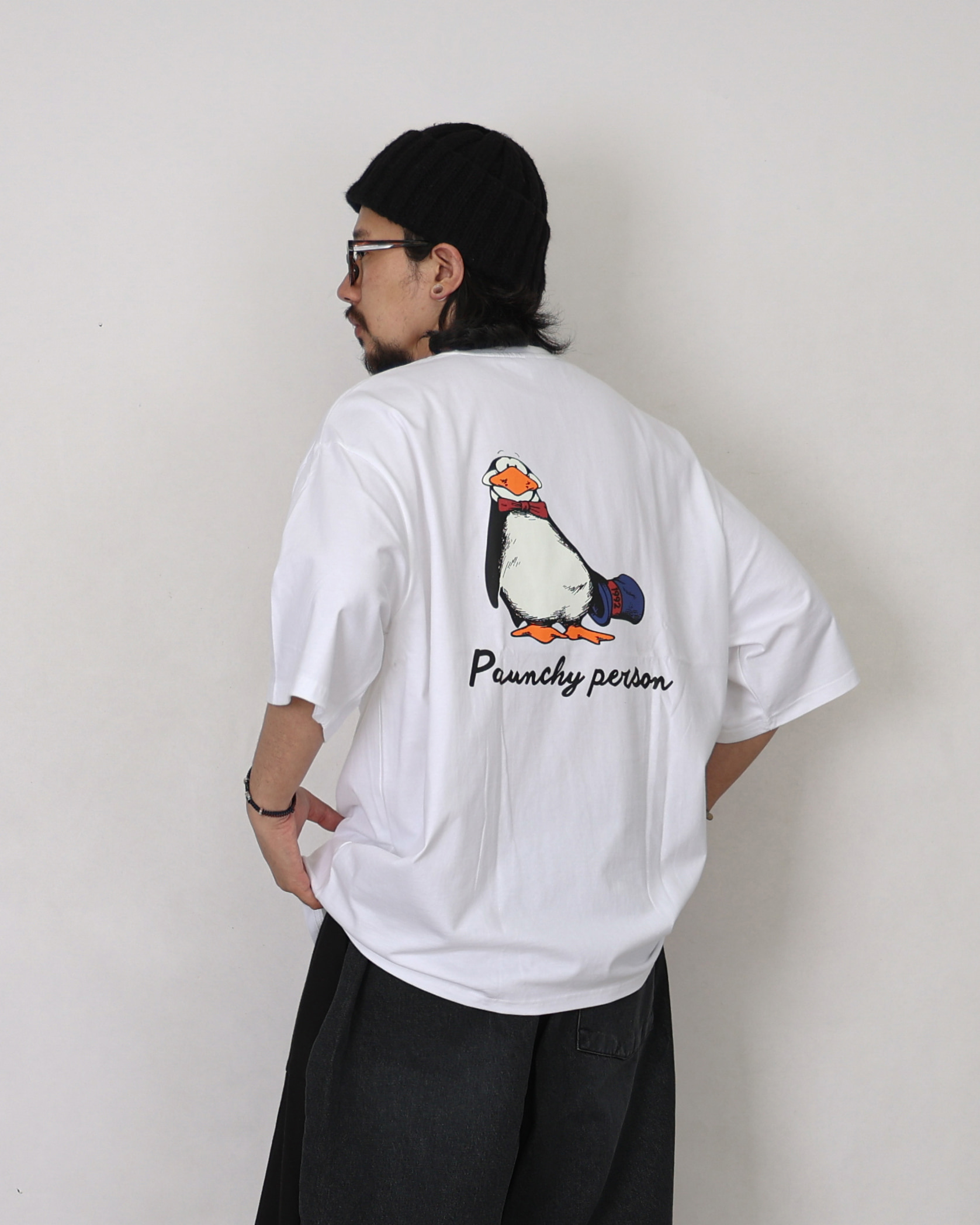 CON Oversized Big Penguin T Shirts (Black/Charcoal/White)