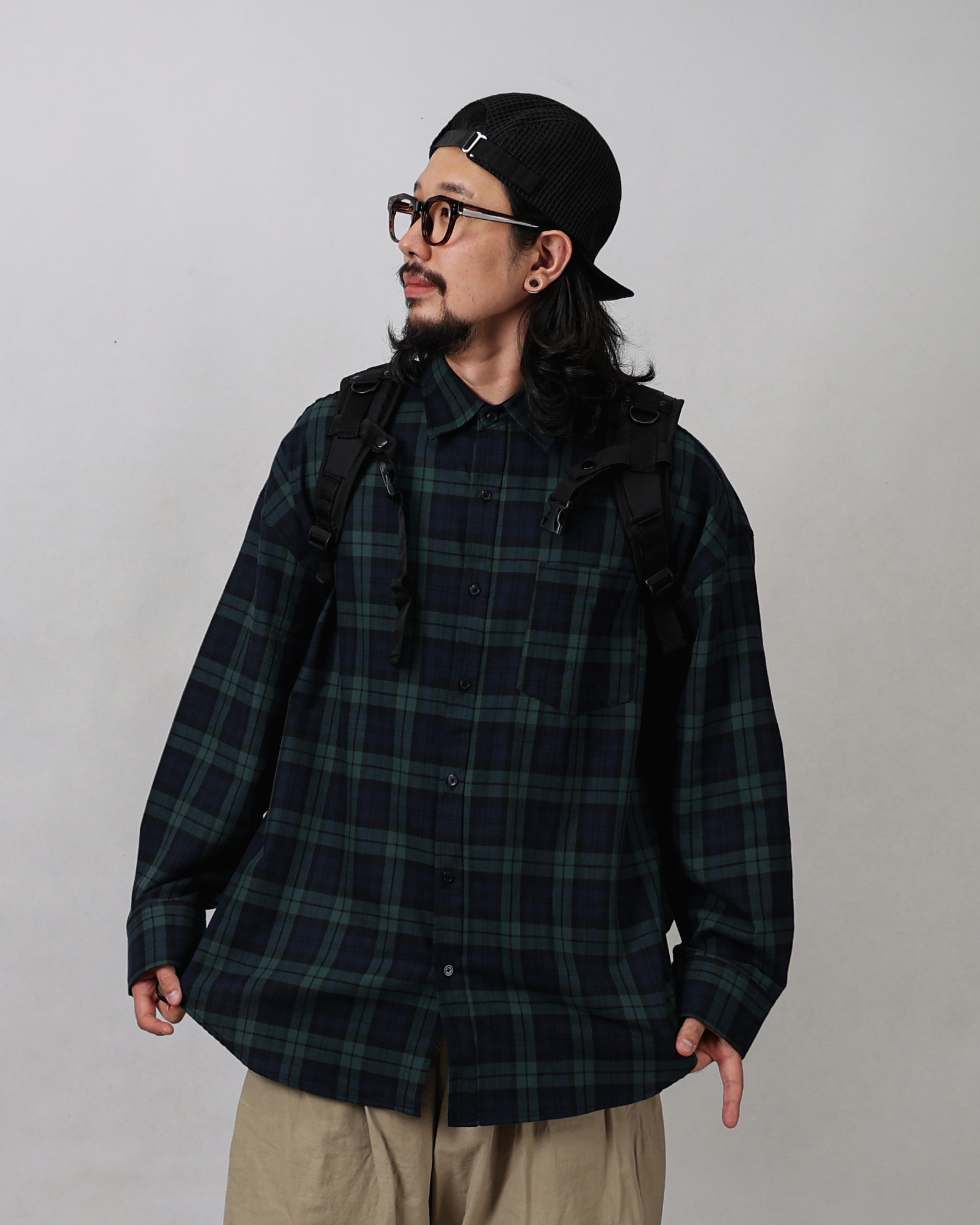 OTHER 355 Classy Check Over Shirts (Red/Green)