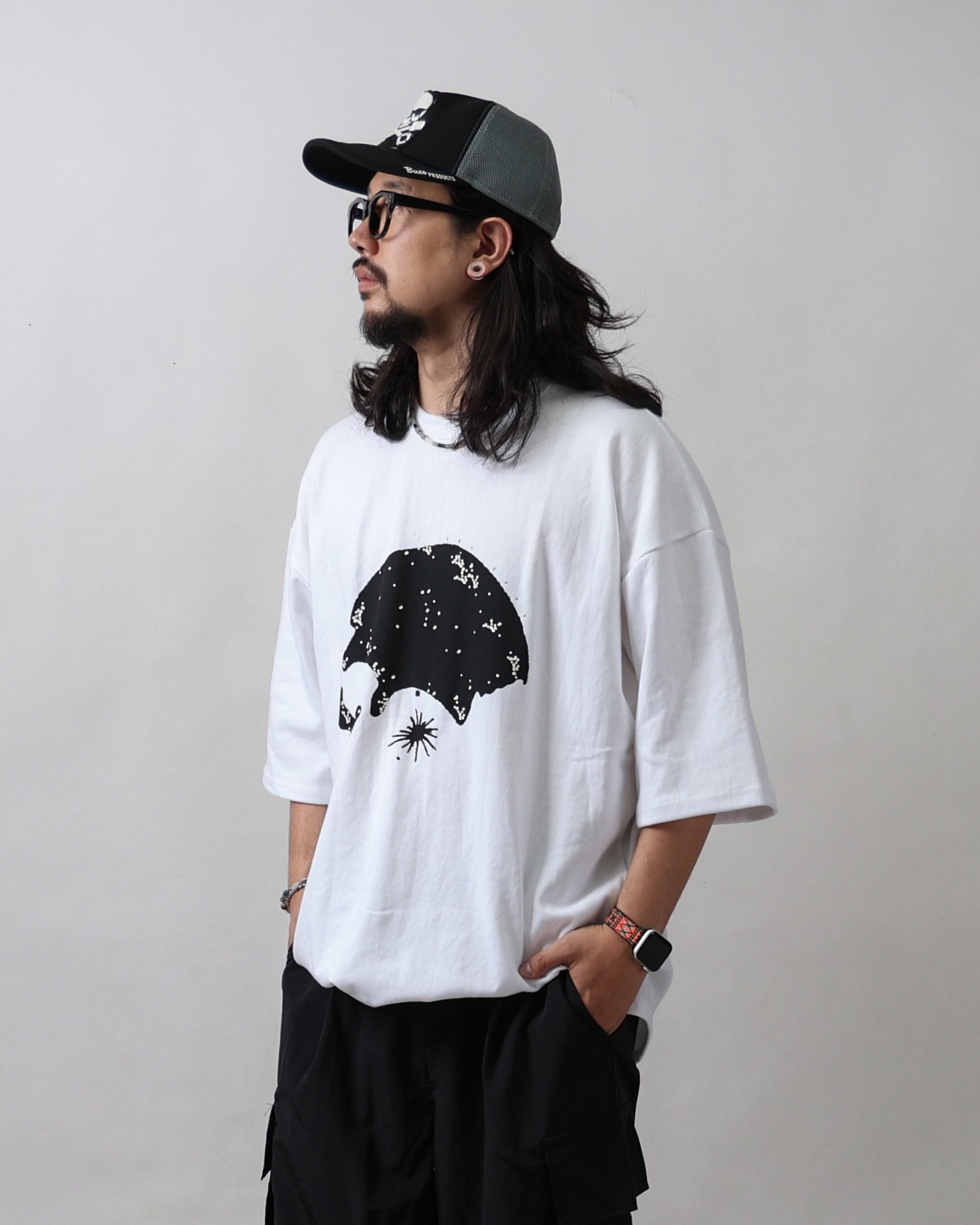 ONOFF Illustrate Skull Over T Shirts (Black/White)