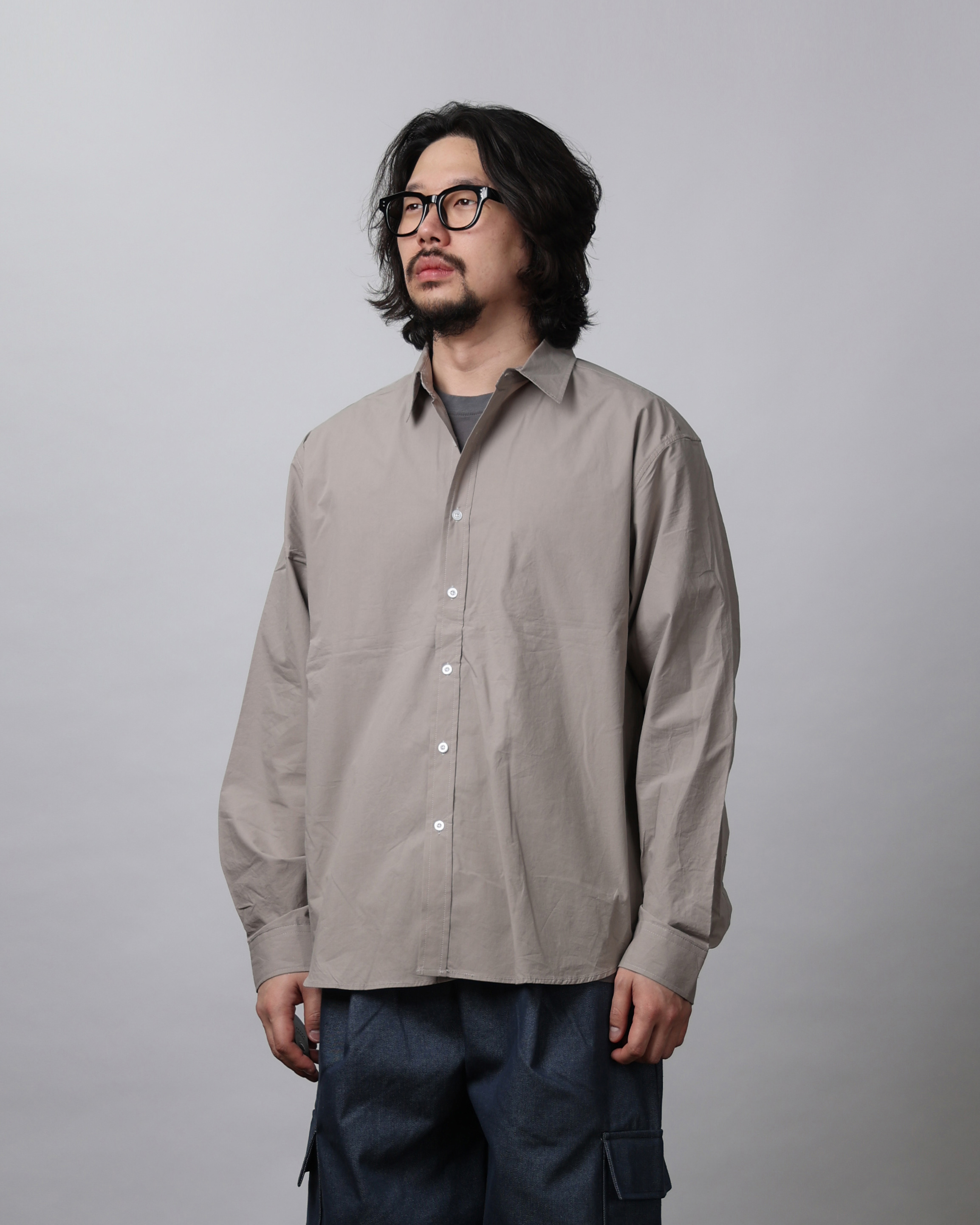 FREKS Modern Over Wide Daily Shirts (Charcoal/Navy/Deep Beige/Mint/Sky Blue/Pink/Cream/White)