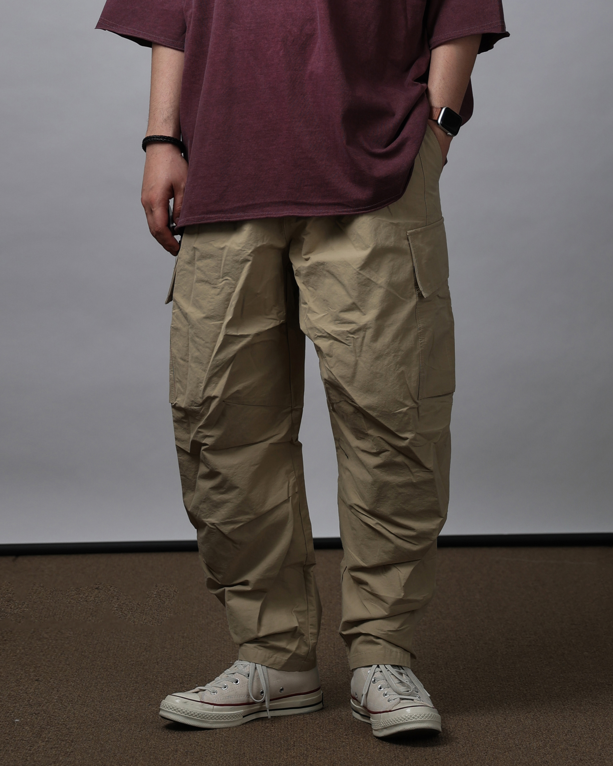 EXPRESS One Tuck Cargo Carrot Pants (Black/Olive/Beige)
