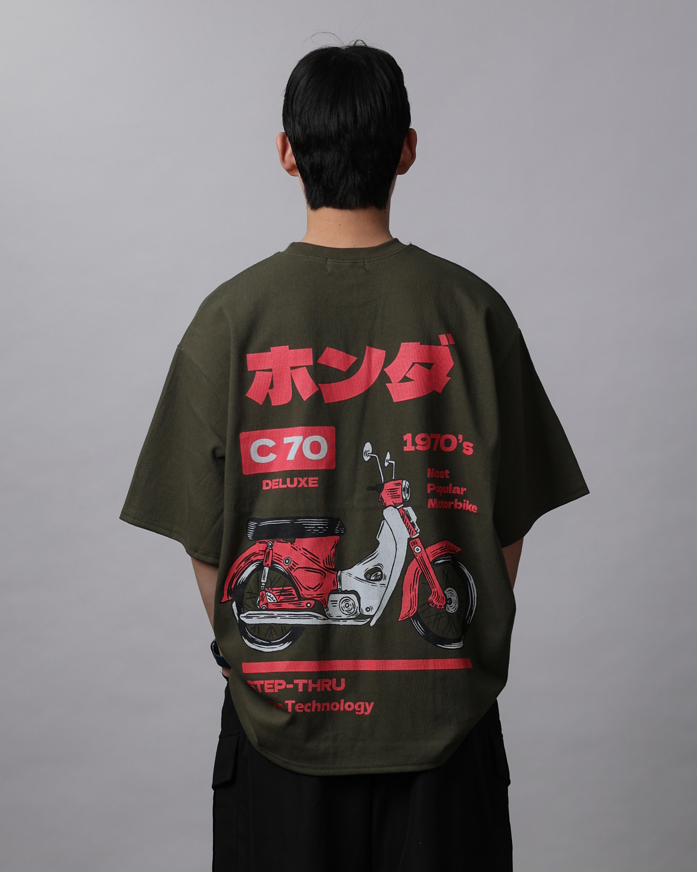 KIRI Hiragana Over Printed T Shirts (Black/Navy/Olive/Ivory)