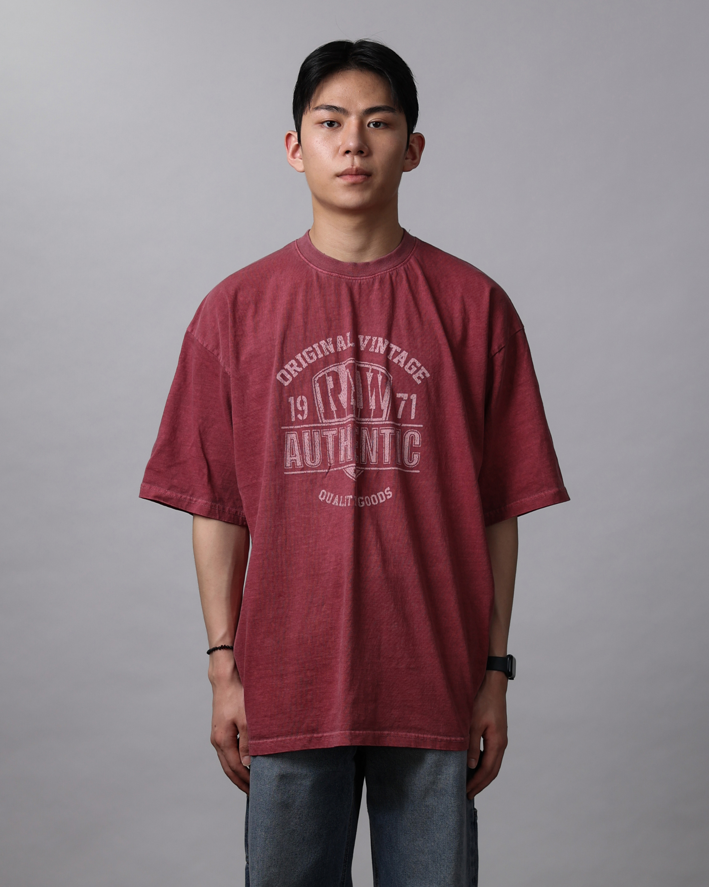 PPSOL RAW AUTHENTIC Pigment T Shirts (Charcoal/Navy/Burgundy)