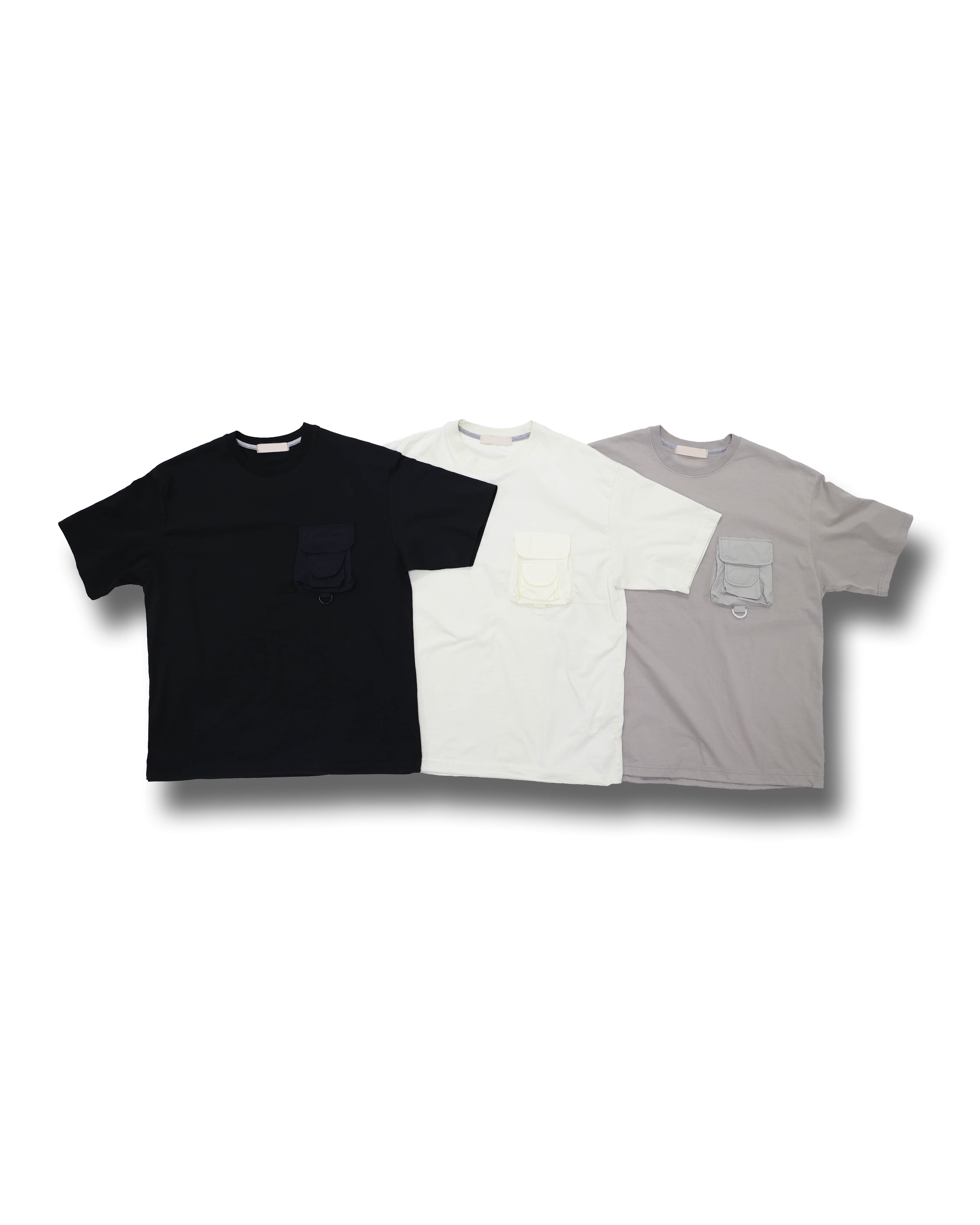 Amekaji Pocket Over T Shirts (Black/Gray/Ivory)